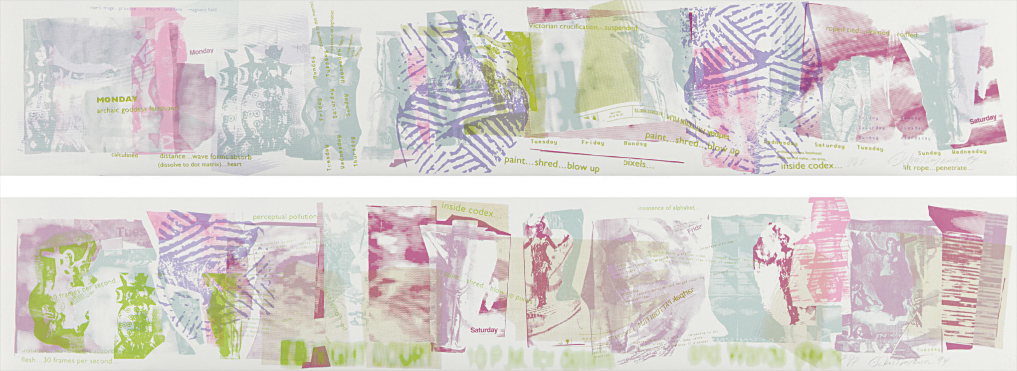 Carolee Schneemann — Monday; and Saturday