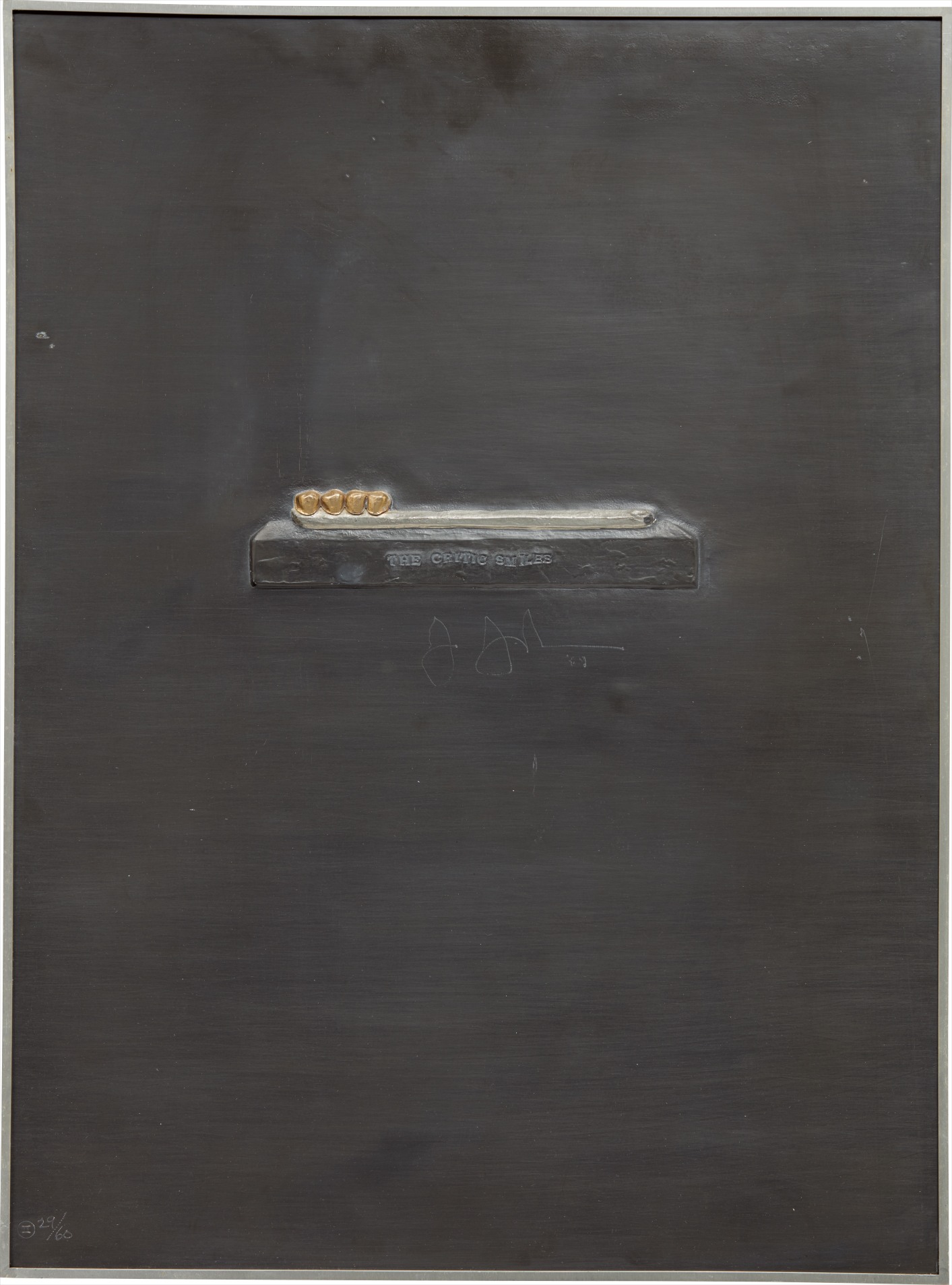 Jasper Johns — The Critic Smiles, from Lead Reliefs