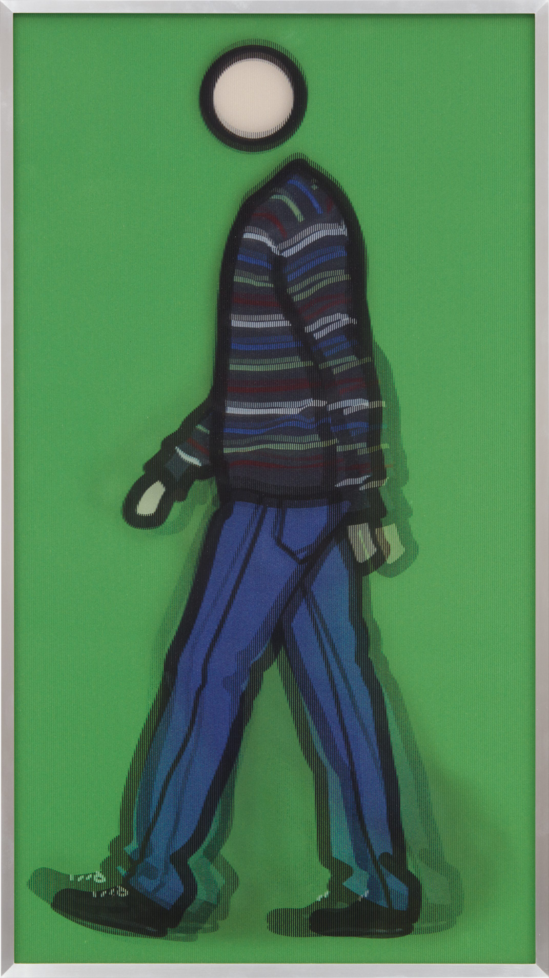 Julian Opie — Jeremy Walking in Stripy Jumper