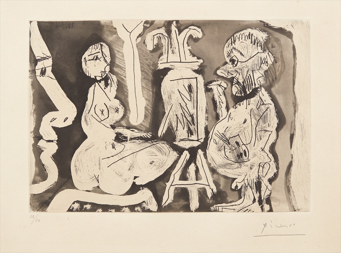 Pablo Picasso — Peintre et son modèle (Painter and his Model)