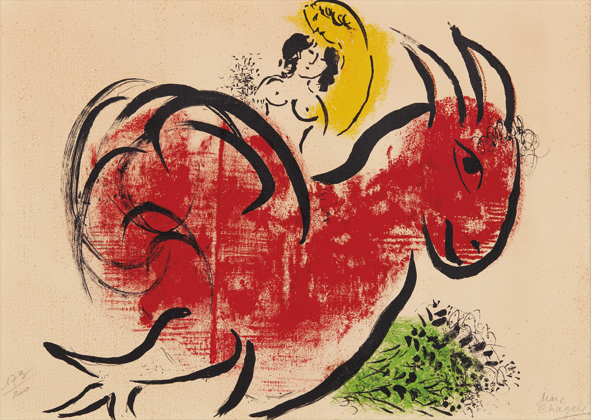 Marc Chagall — Le coq rouge (The Red Rooster)