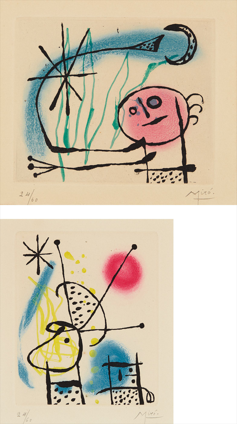 Joan Miró — Suite La Bague d'aurore (The Ring of Dawn Suite): two plates