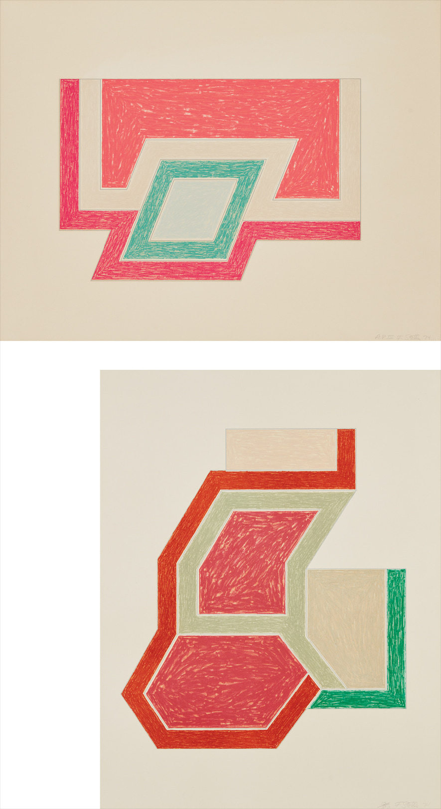 Frank Stella — Conway; and Sunapee, from Eccentric Polygons