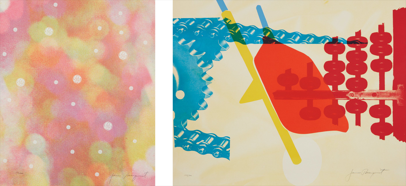 James Rosenquist — Circles of Confusion, from 11 Pop Artists, Volume 1; and Whipped Butter for Eugene Ruchin, from 11 Pop Artists, Volume II