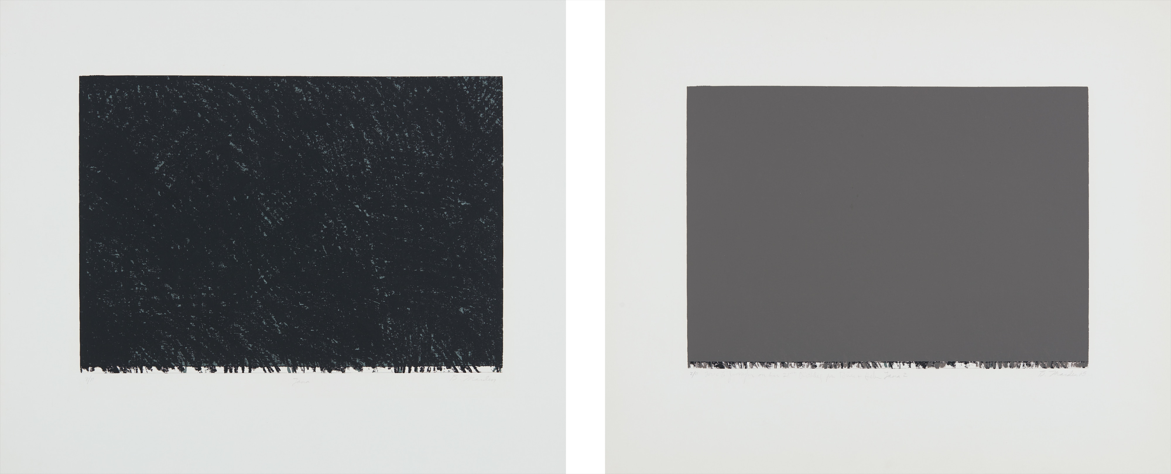 Brice Marden — Lana; and Lana 2
