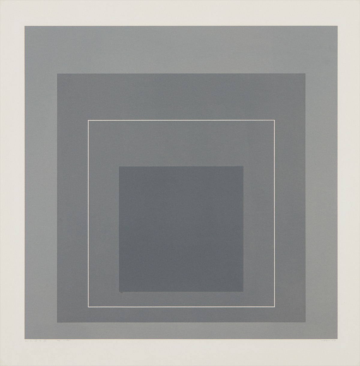 WLS II, from White Line Squares (Series I)