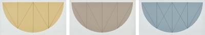 1/2 Manila Curved Area Series W; 1/2 Brown Curved Area Series V; and 1/2 Gray Curved Area Series X