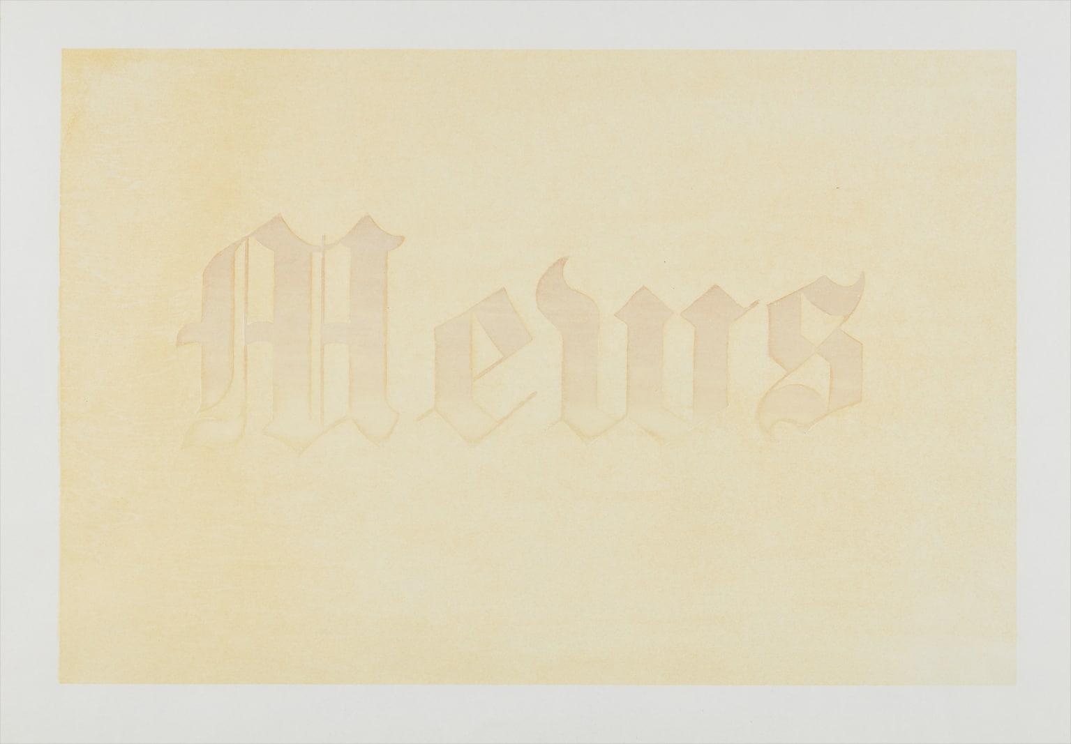 Ed Ruscha — Mews, from News, Mews, Pews, Brews, Stews & Dues