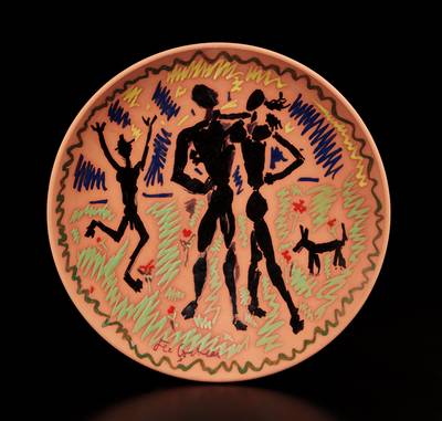 Le couple au chien (The Couple with Dog), from Le Satiricon