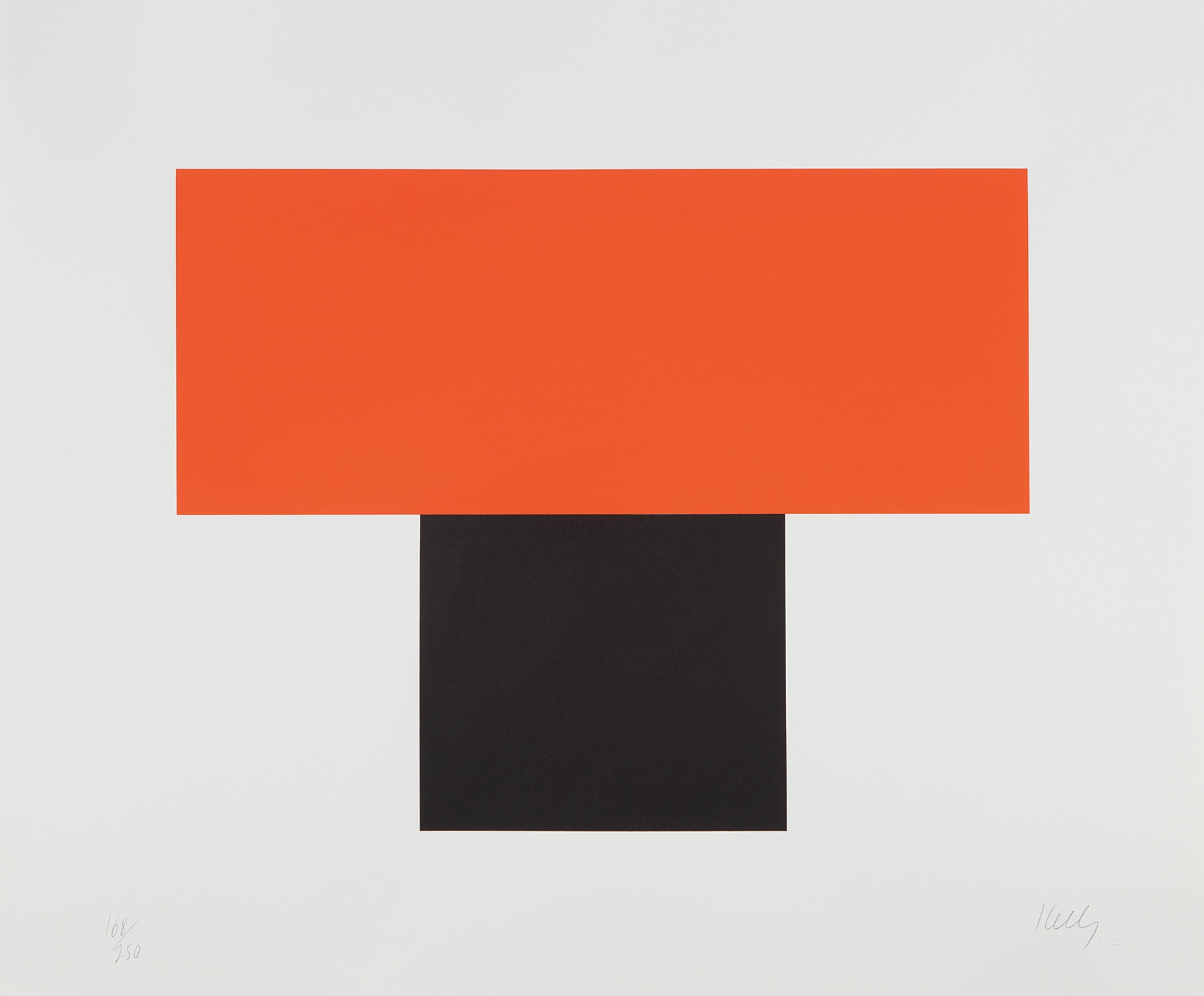 Ellsworth Kelly — Red-Orange over Black