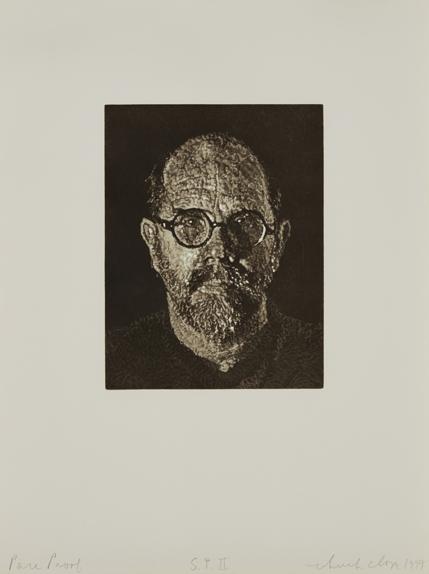 Chuck Close — S.P. II (Self-Portrait II)