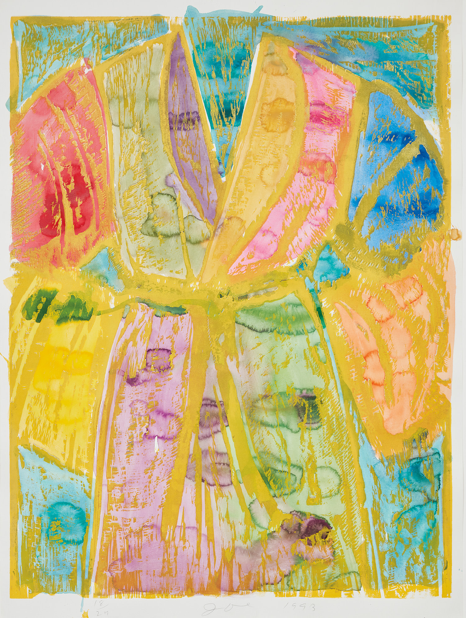 Jim Dine — Yellow Watercolors