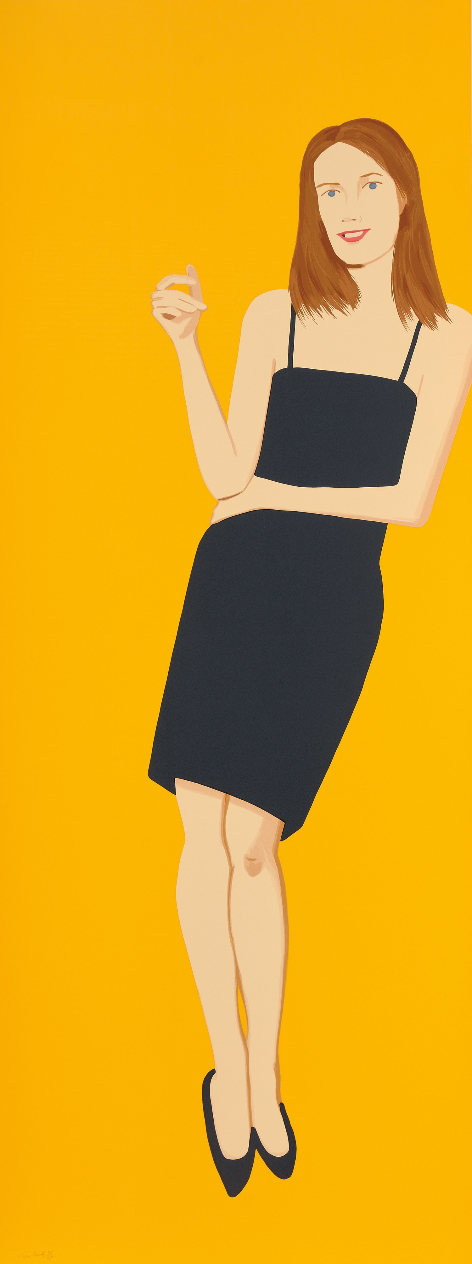 Alex Katz — Sharon, from Black Dress Series