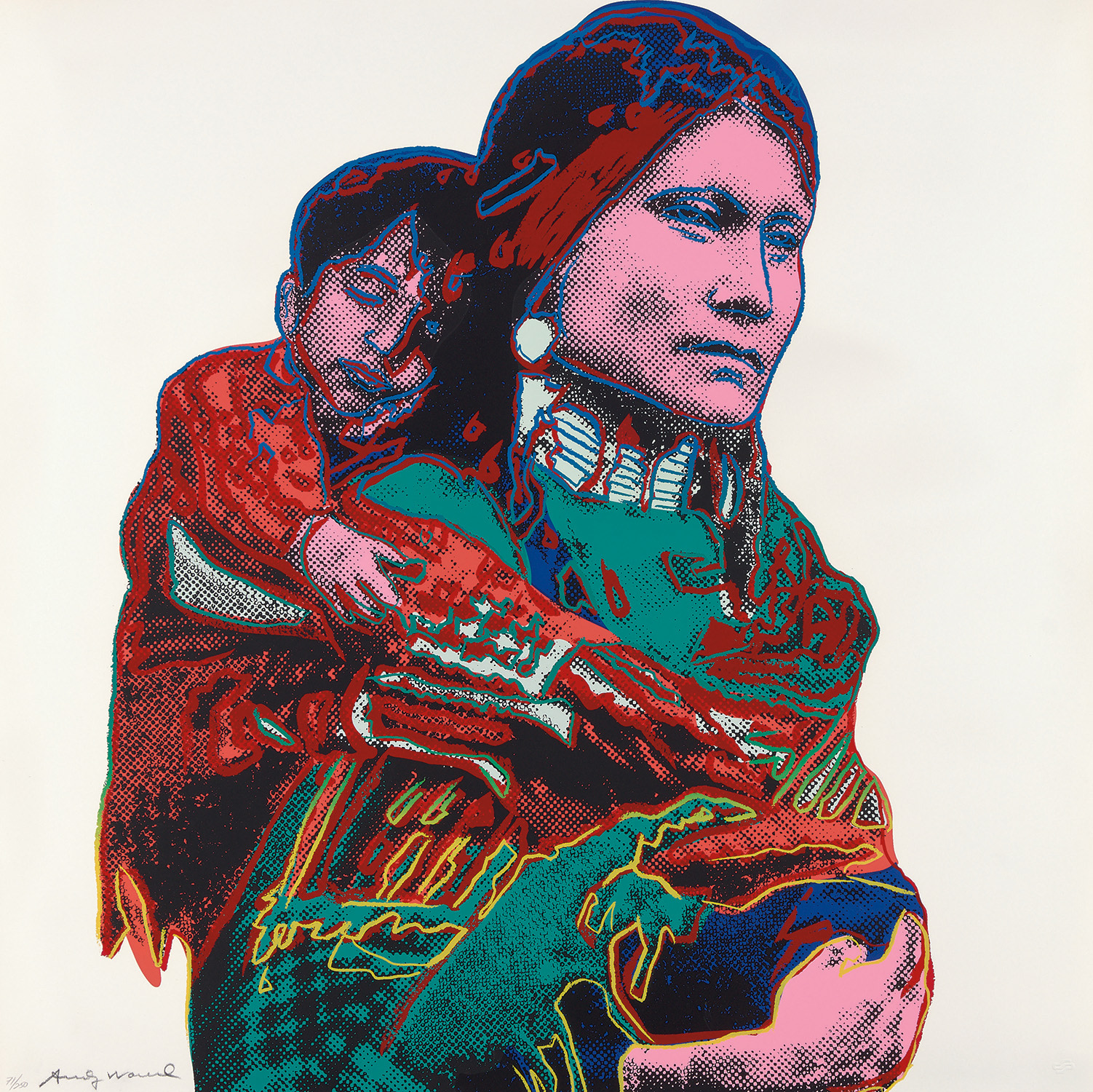 Andy Warhol — Mother and Child, from Cowboys and Indians