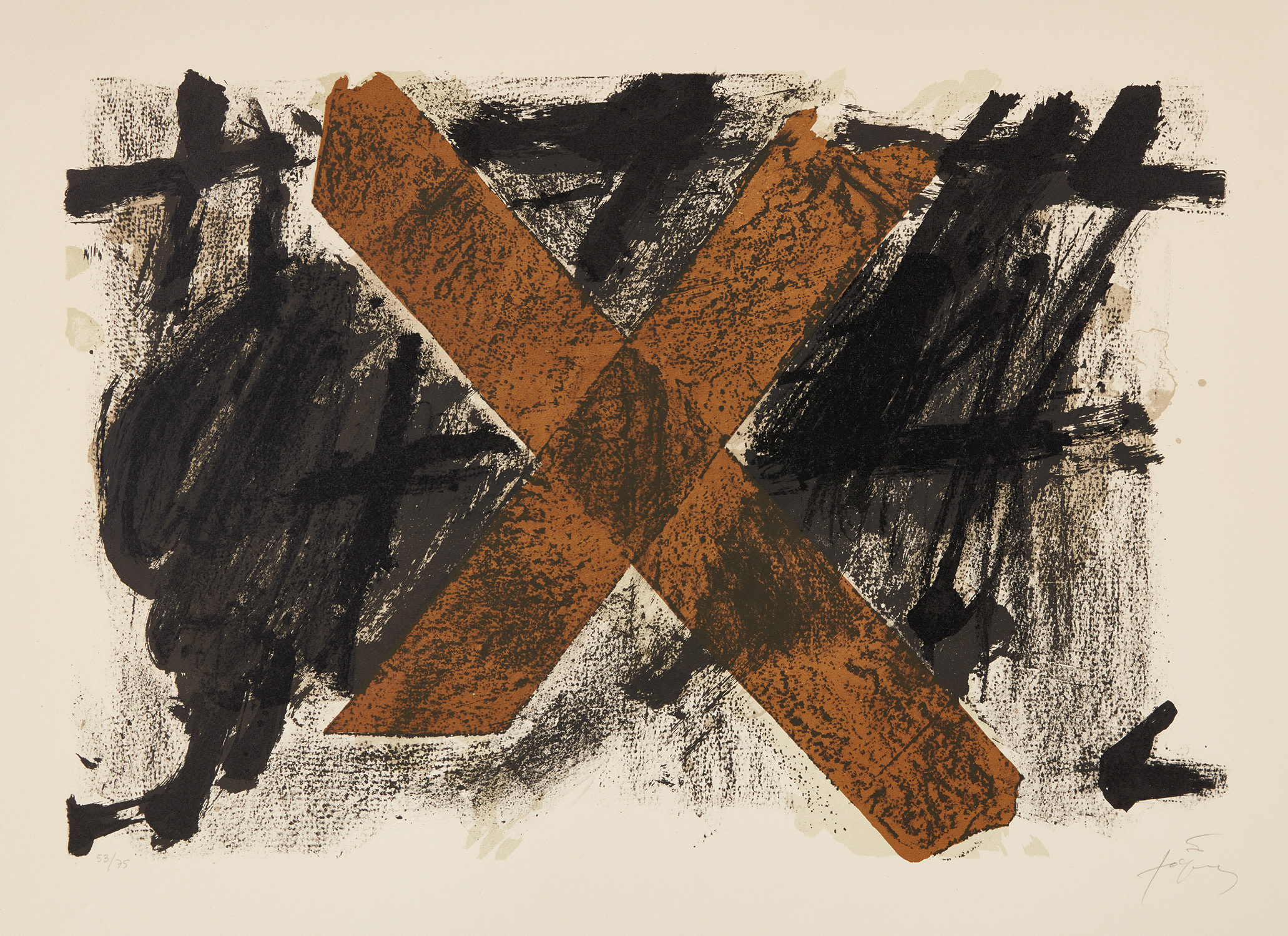 Antoni Tàpies — Lettre X