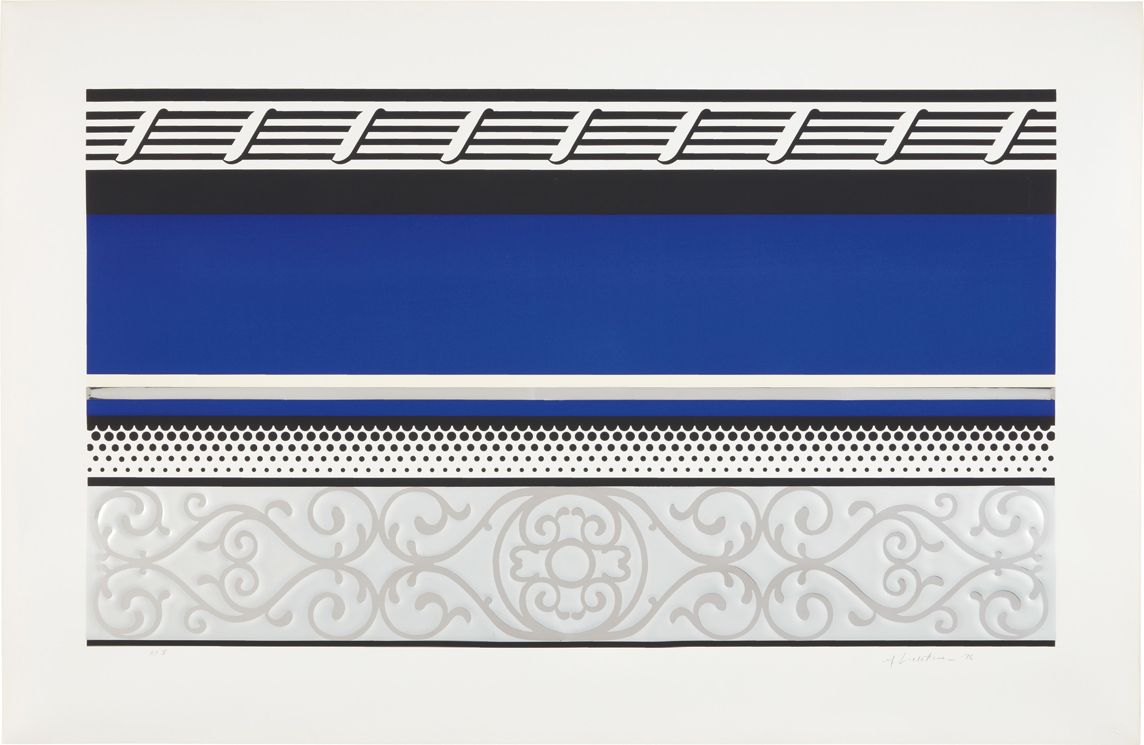 Roy Lichtenstein — Entablature V, from Entablature series