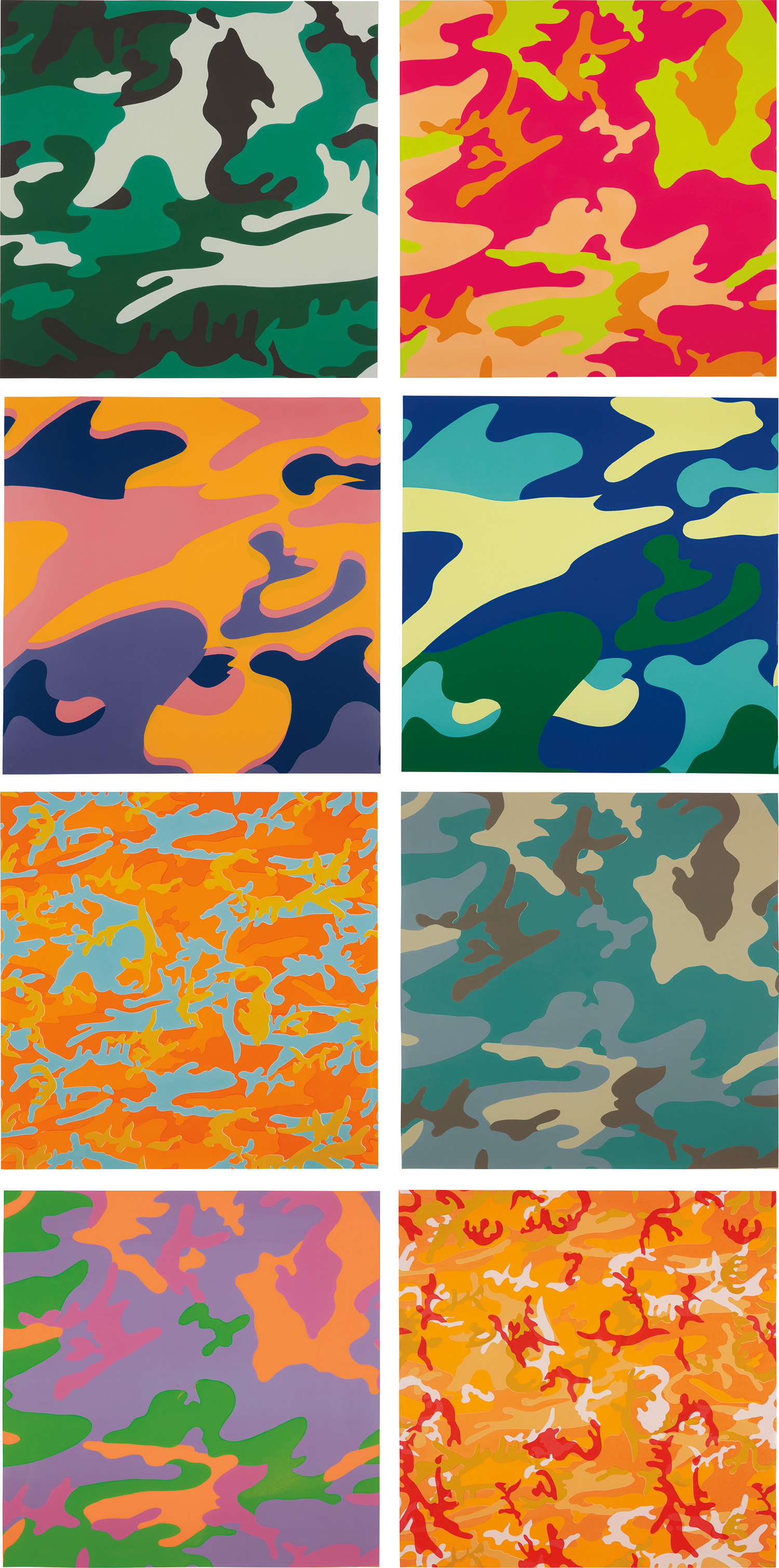 Andy Warhol — Camouflage (F. & S. 406-408 (2); 409-411; 413 (2)
