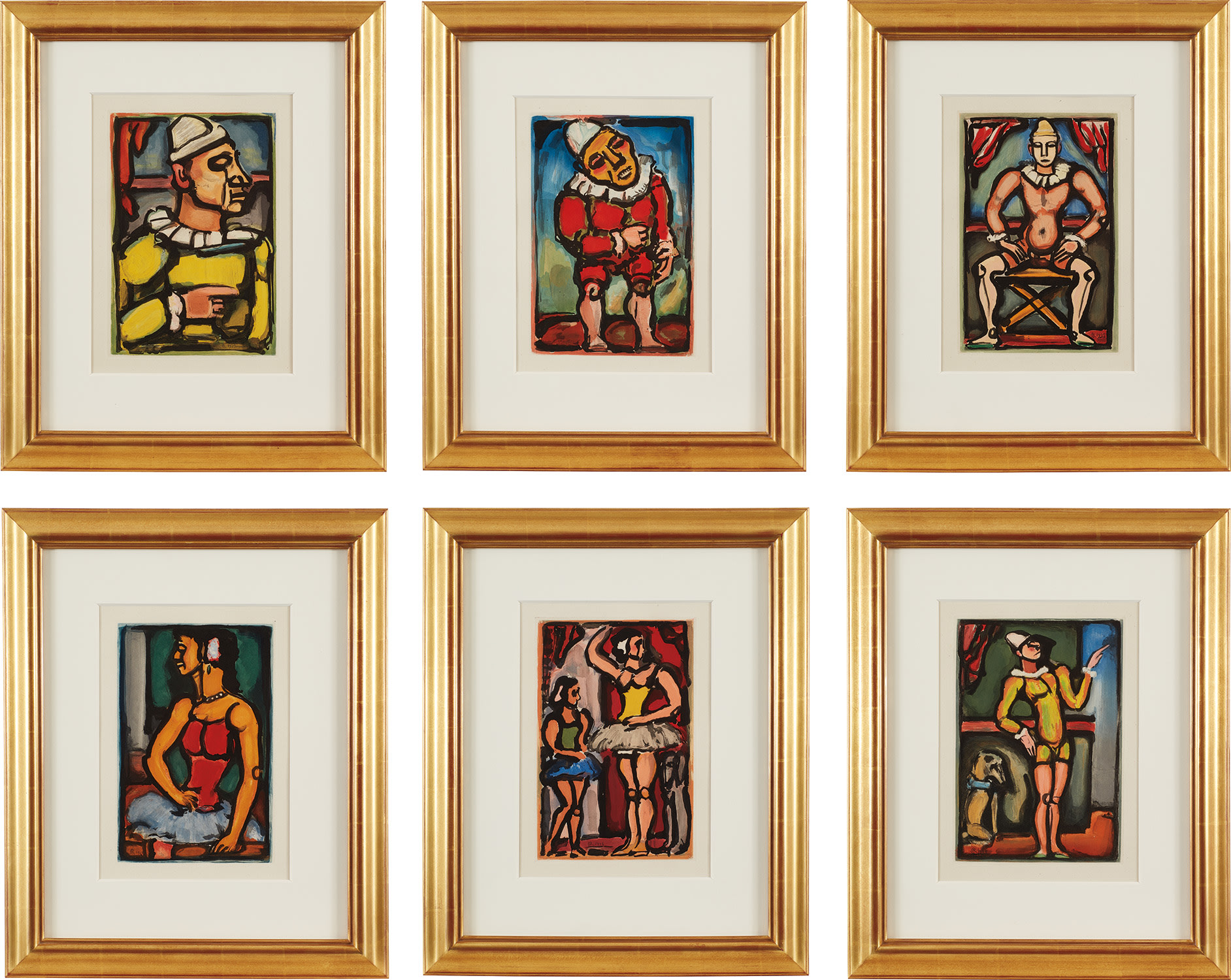 Cirque de l'étoile filante (Shooting Star Circus): six plates (C. & R. 242-3; 249; 251; 254-5)