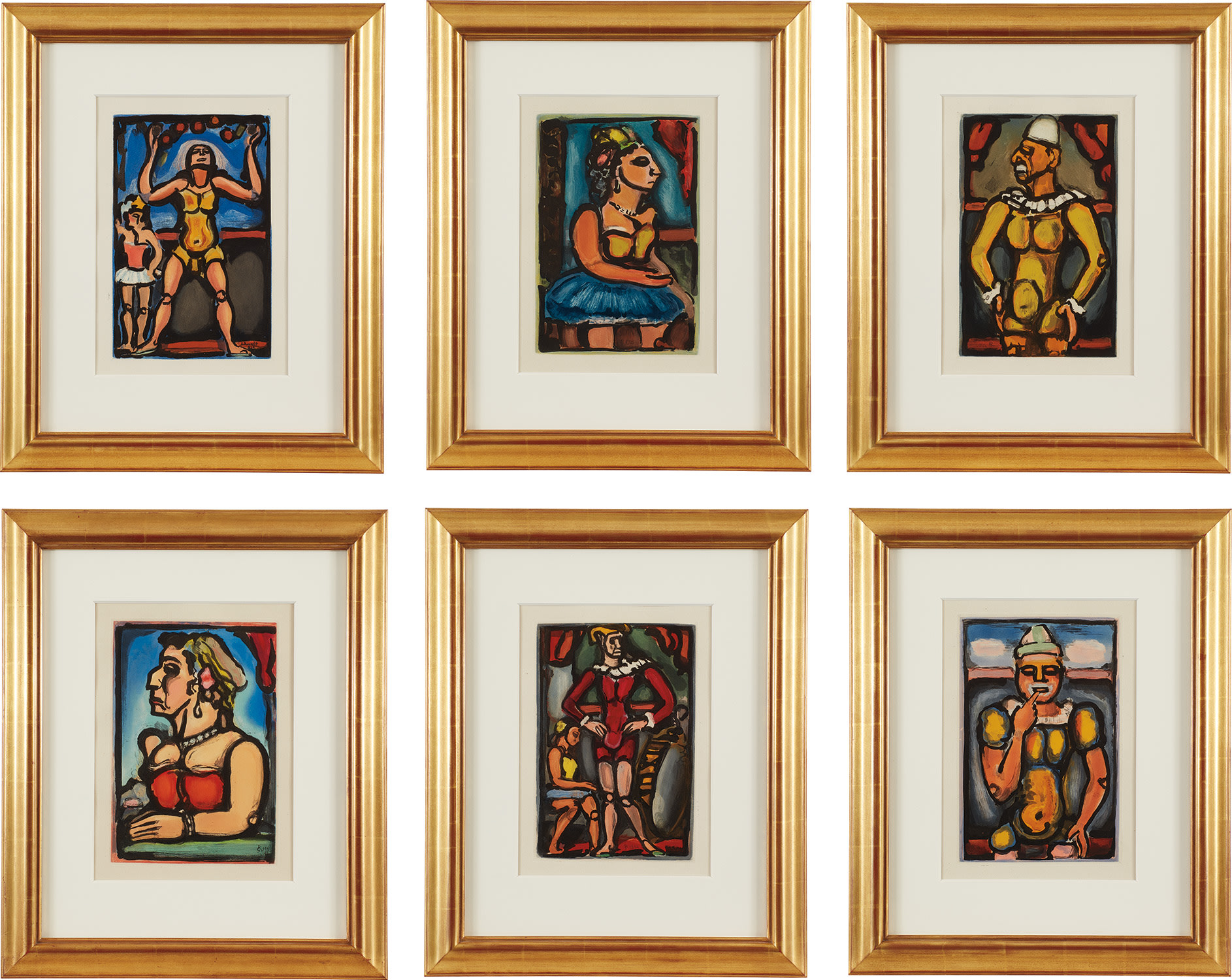 Cirque de l’étoile filante (Shooting Star Circus): six plates (C. & R. 244; 246-8; 250; 252)