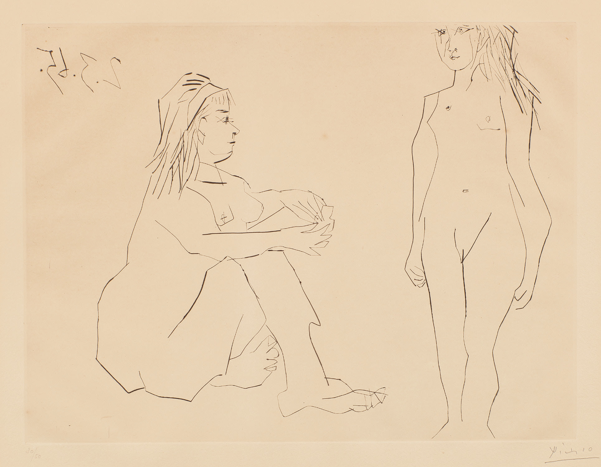 Pablo Picasso — Deux femmes (Two Women) (Bl. 1203, Ba. 1188)