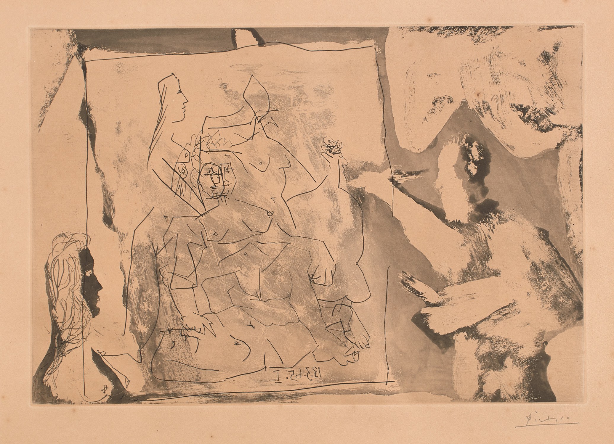 Pablo Picasso — Dans l'atelier (In The Workshop) (Bl. 1219, Ba. 1201)