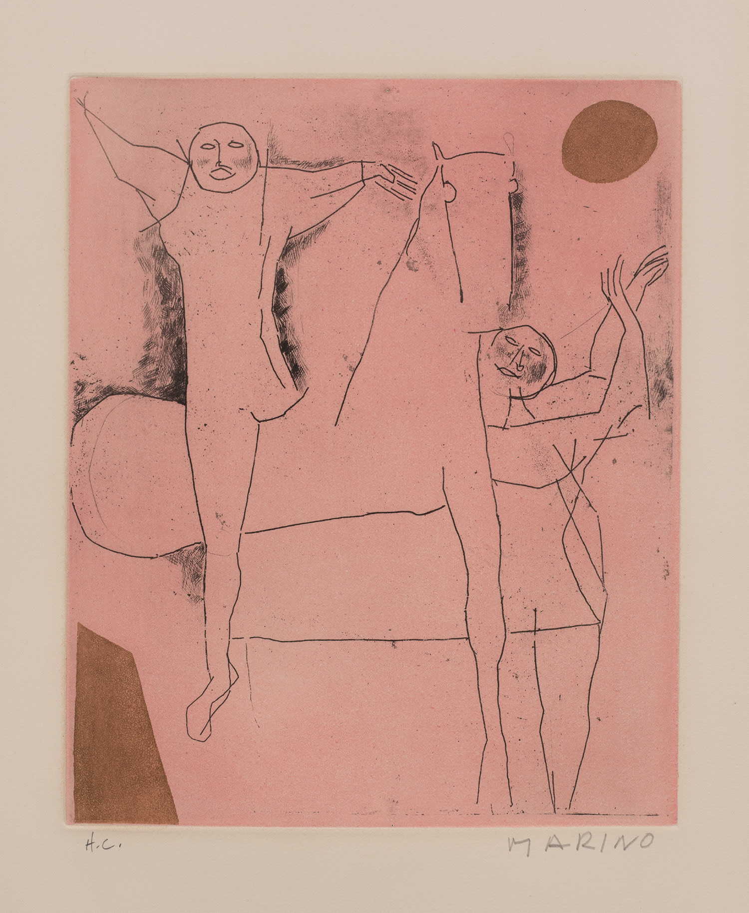 Giocolieri (Jugglers), plate VIII from Tout près de Marino (Everything Near to Marini) (G. A138)