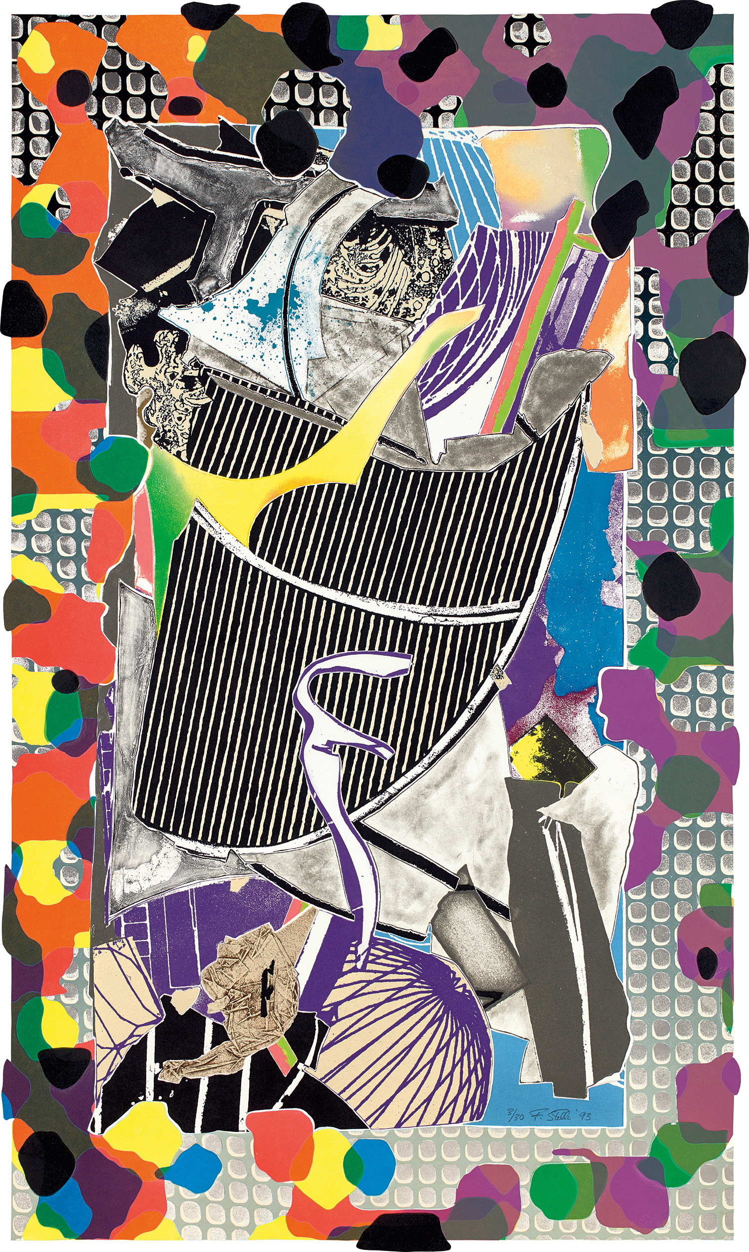 Frank Stella — The Battering Ram, from Moby Dick Deckle Edges (A. & K. 214)