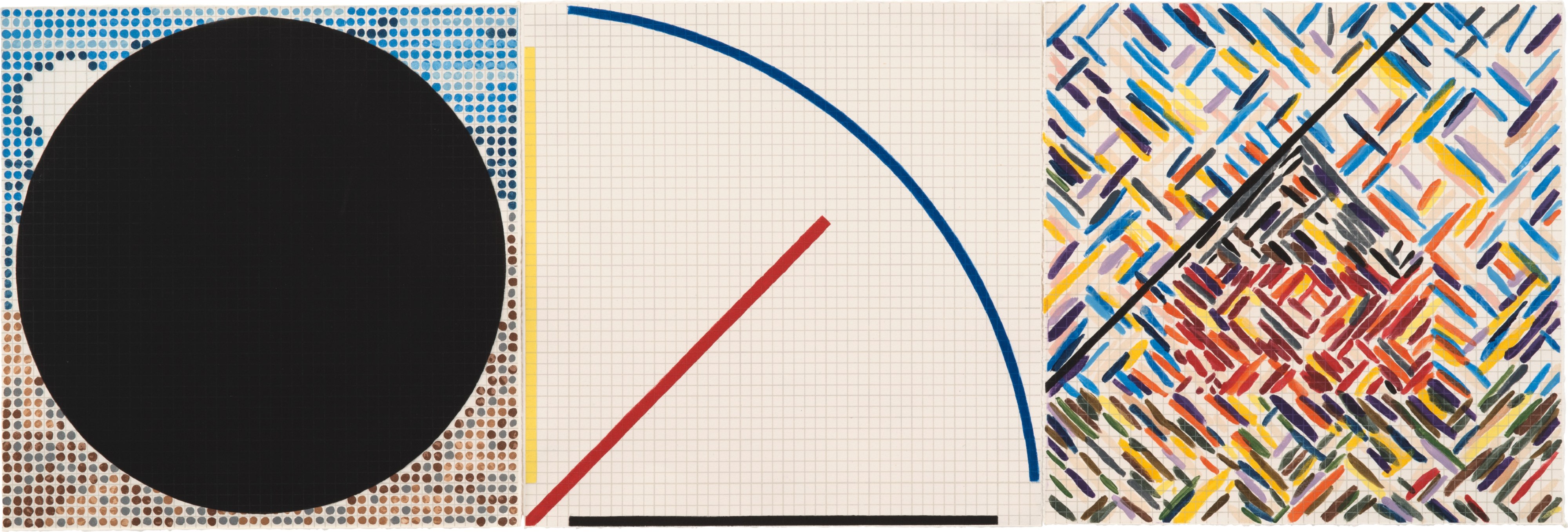 Circle, Line, House (a suite of three prints)