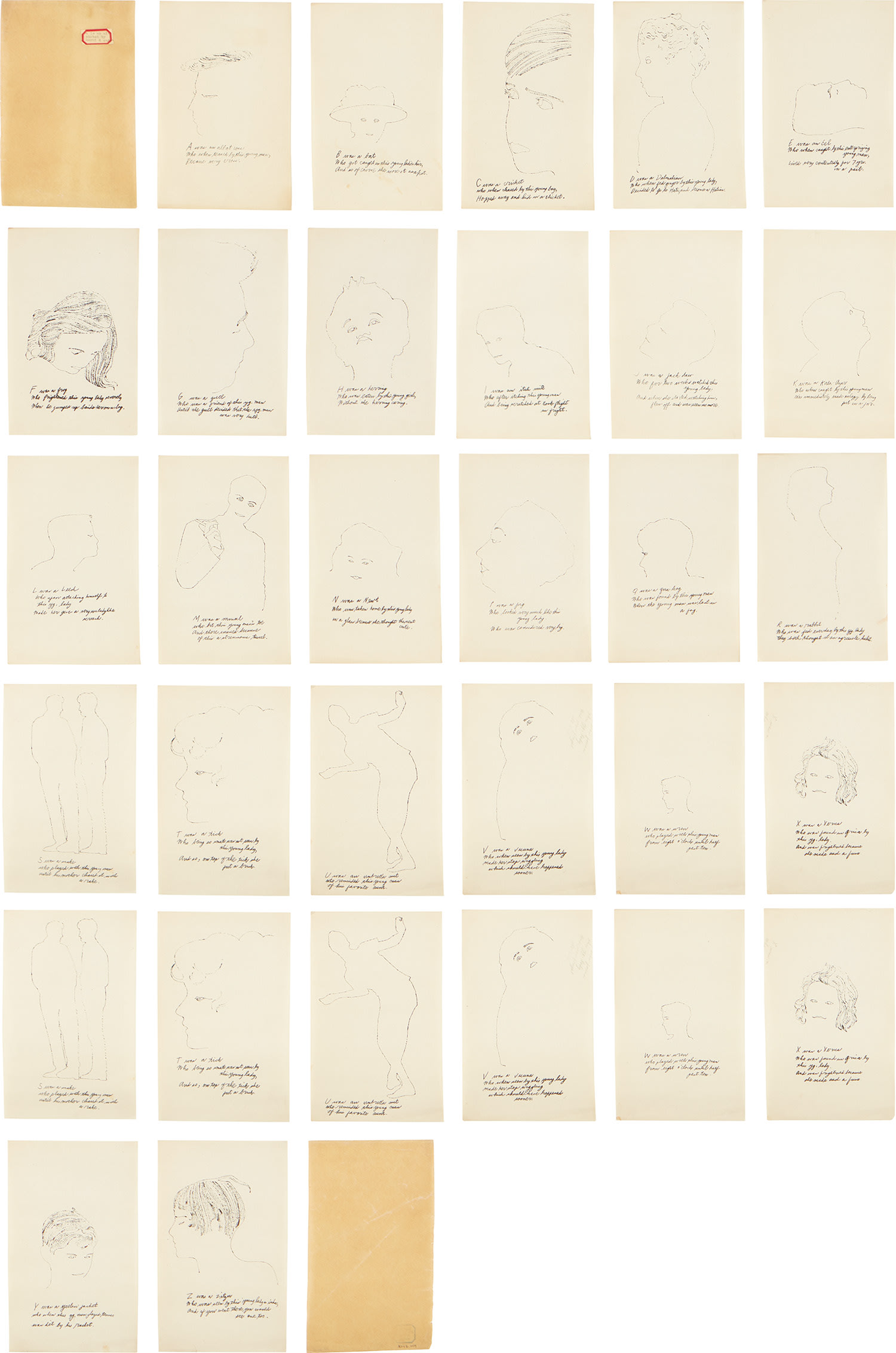 Andy Warhol — A is an Alphabet (F. & S. IV.1-14, 16-26)