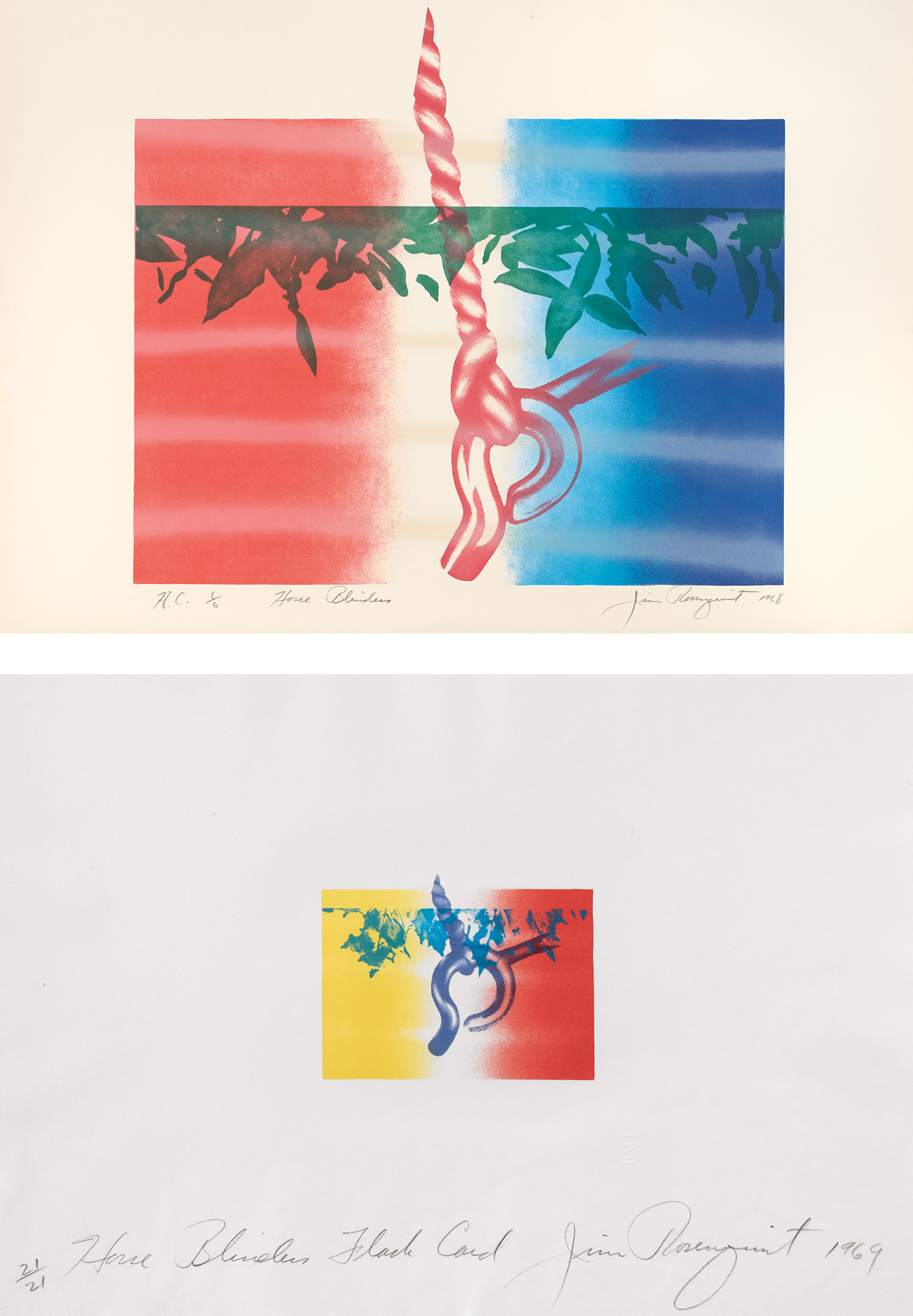 James Rosenquist — Horse Blinders; and Horse Blinders Flash Card (U.L.A.E. 10; 12, G. 19; 23)