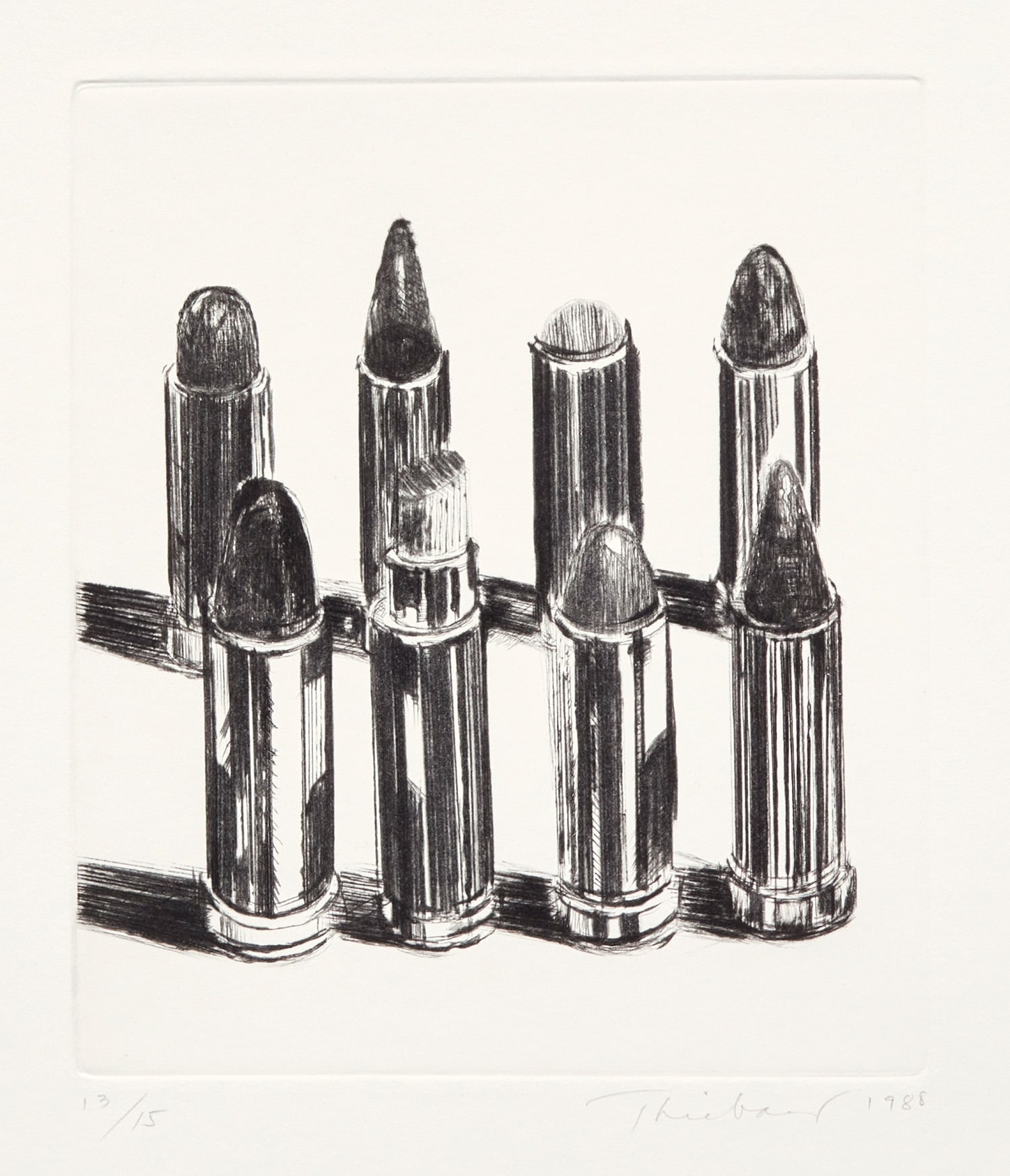 Wayne Thiebaud — Lipsticks-Black