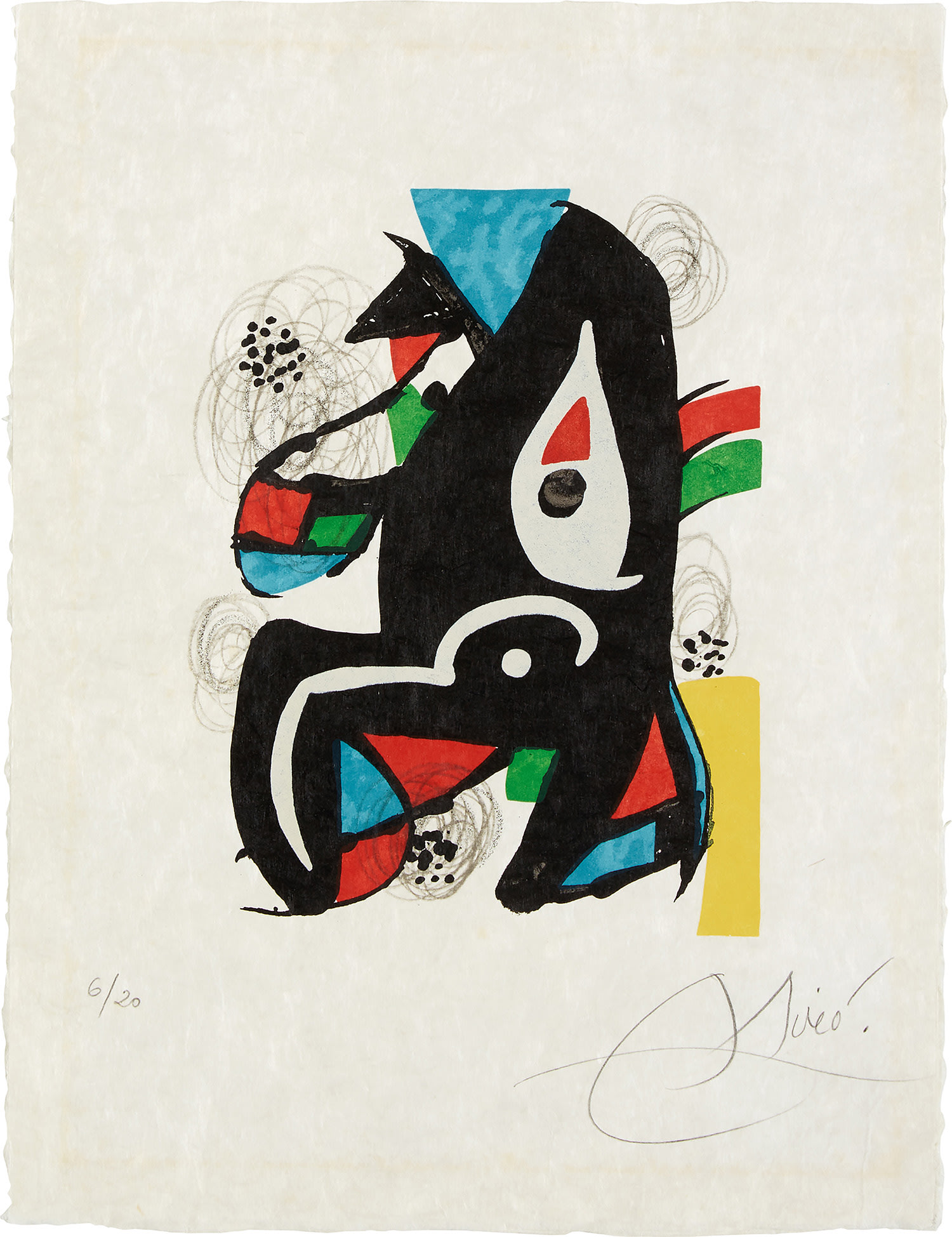Joan Miró — La Mélodie acide (The Acid Melody): plate 10 (M. 1221, see C. bks. 248)