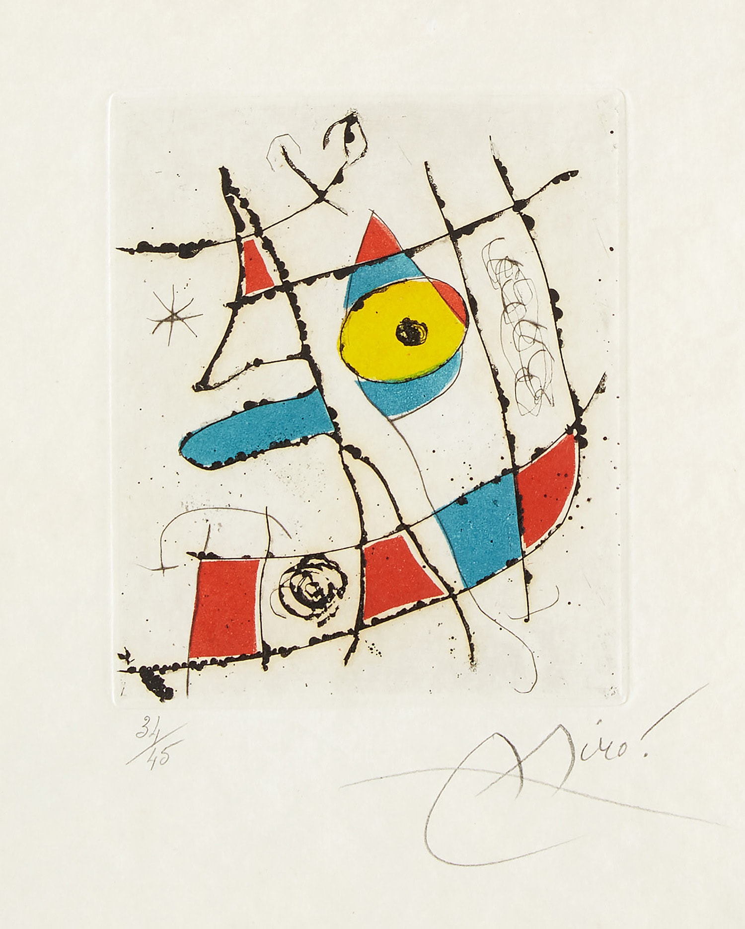 Joan Miró — El Innocente (The Innocent): plate 8 (D. 683, see C. bks 184)
