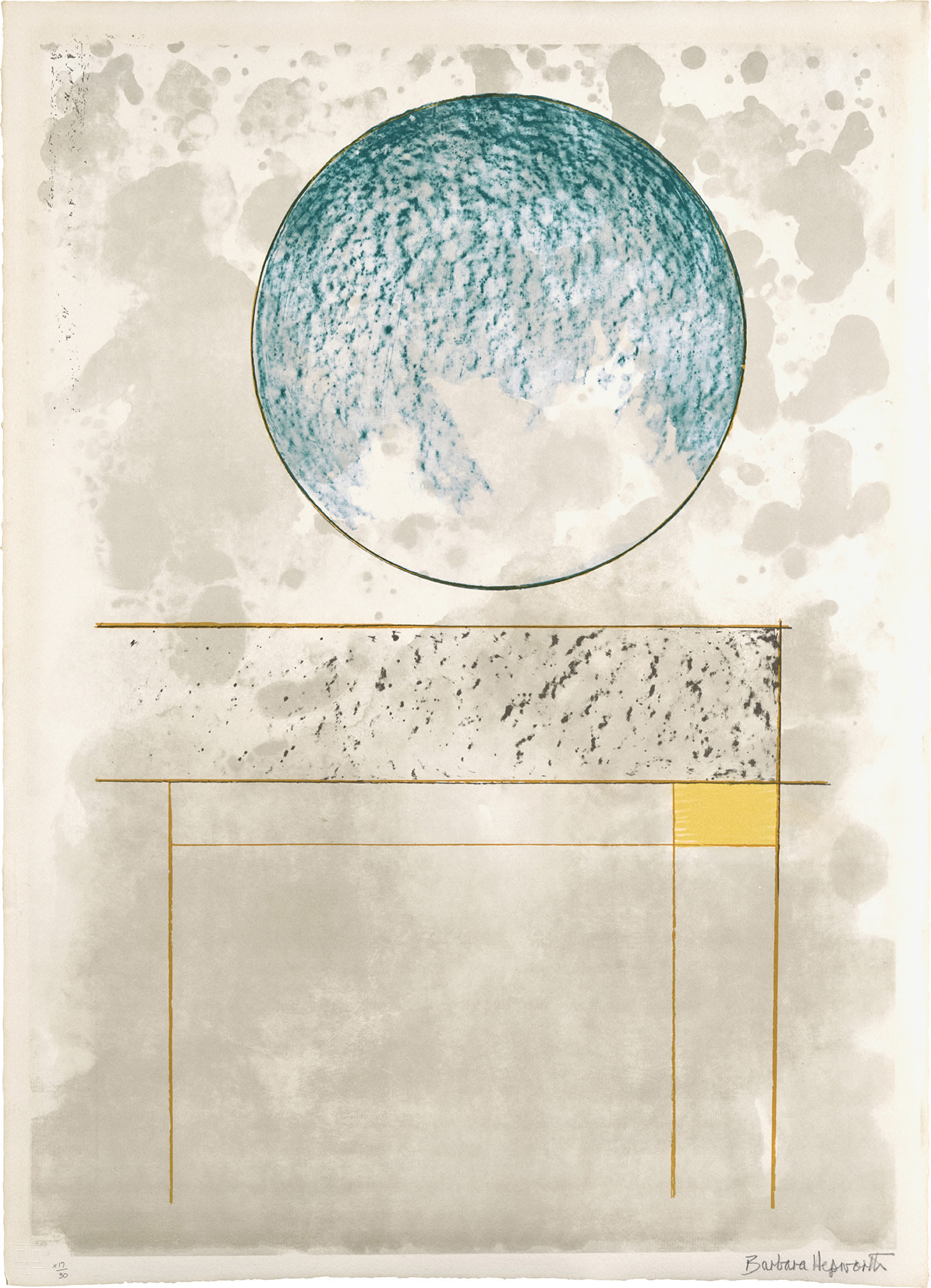 Barbara Hepworth — Sun Setting, from the Aegean Suite Series