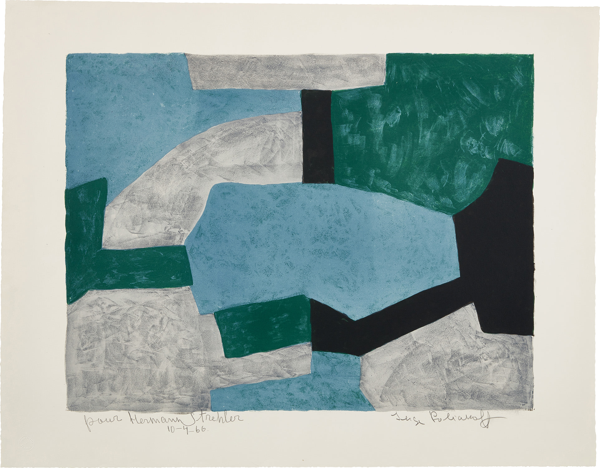 Composition grise, verte et bleue (Gray, Green and Blue Composition) (R. 54)