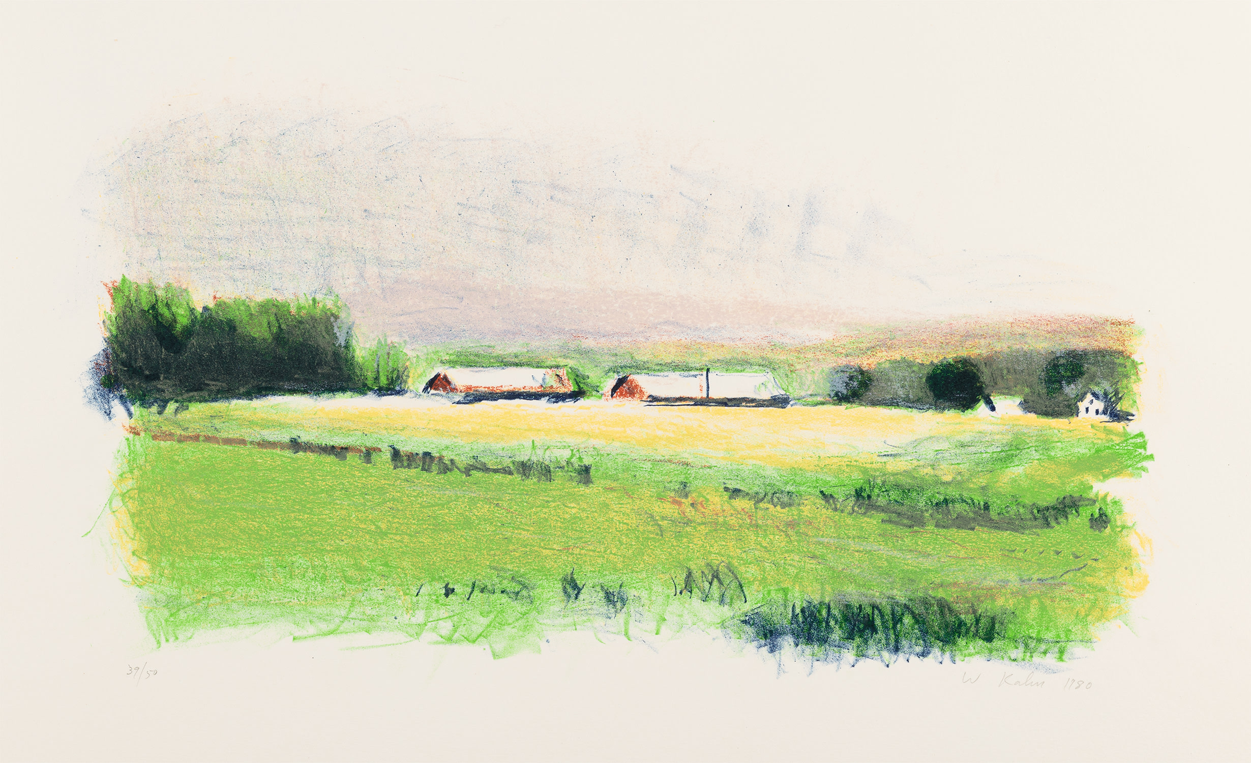 Wolf Kahn — Twin Barns