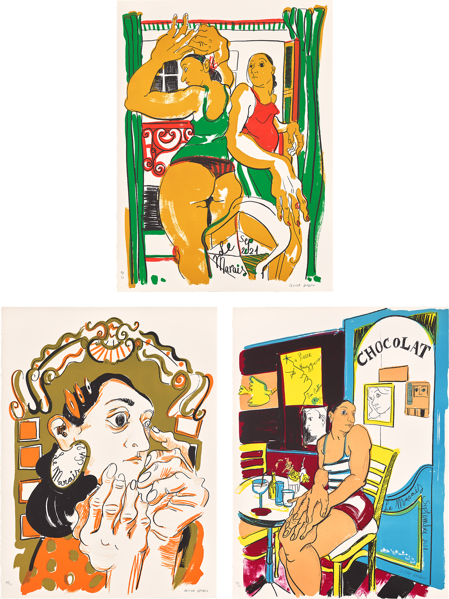 Le Marais #1; #2; and #3