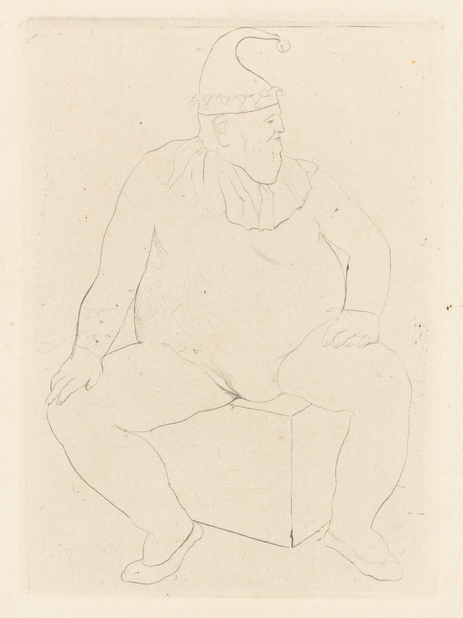 Pablo Picasso — Le Saltimbanque au repos, from La Suite des Saltimbanques (The Acrobat at Rest, from The Acrobats Suite) (Bl. 10, Ba. 12)