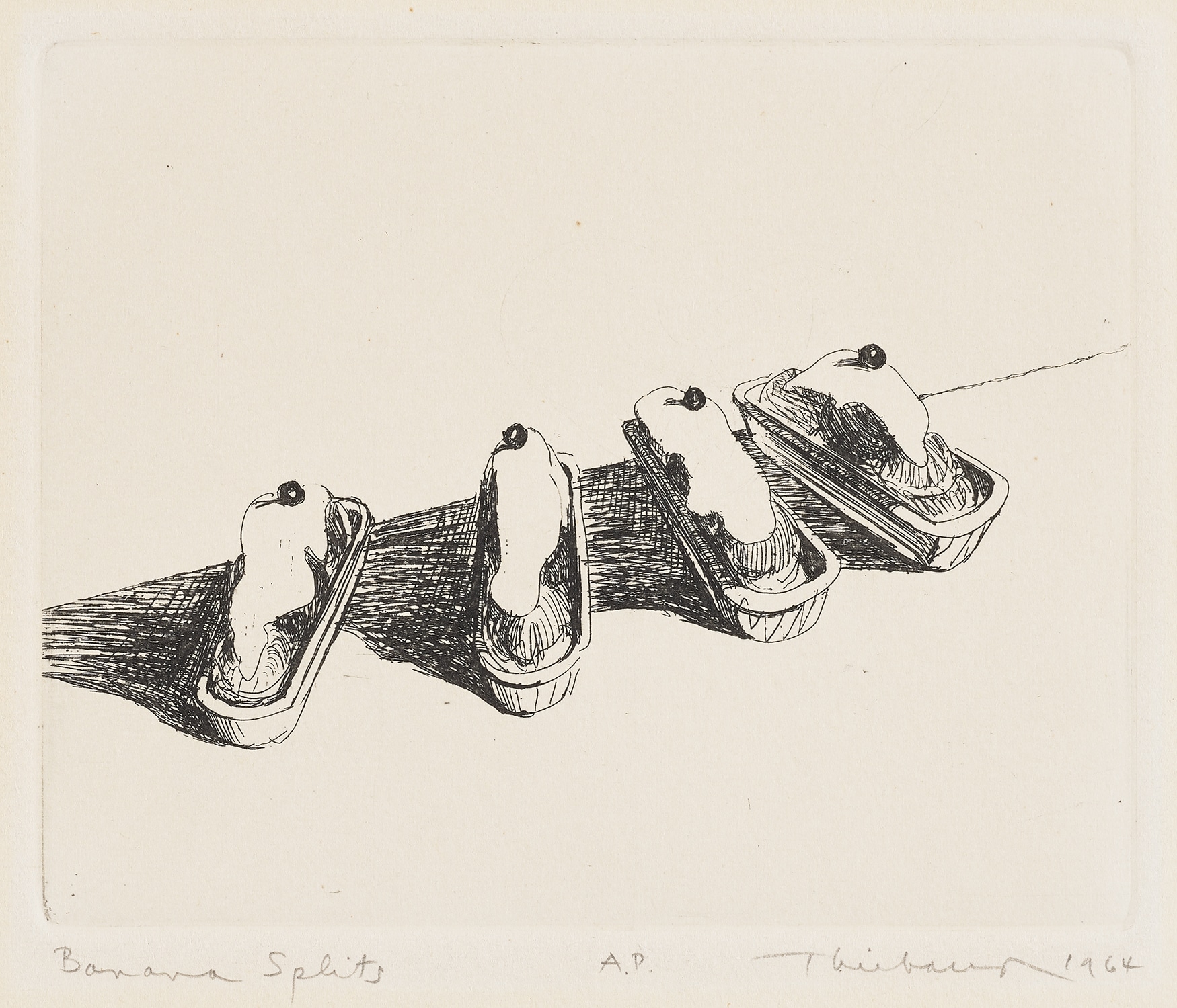 Wayne Thiebaud — Banana Splits, from Delights