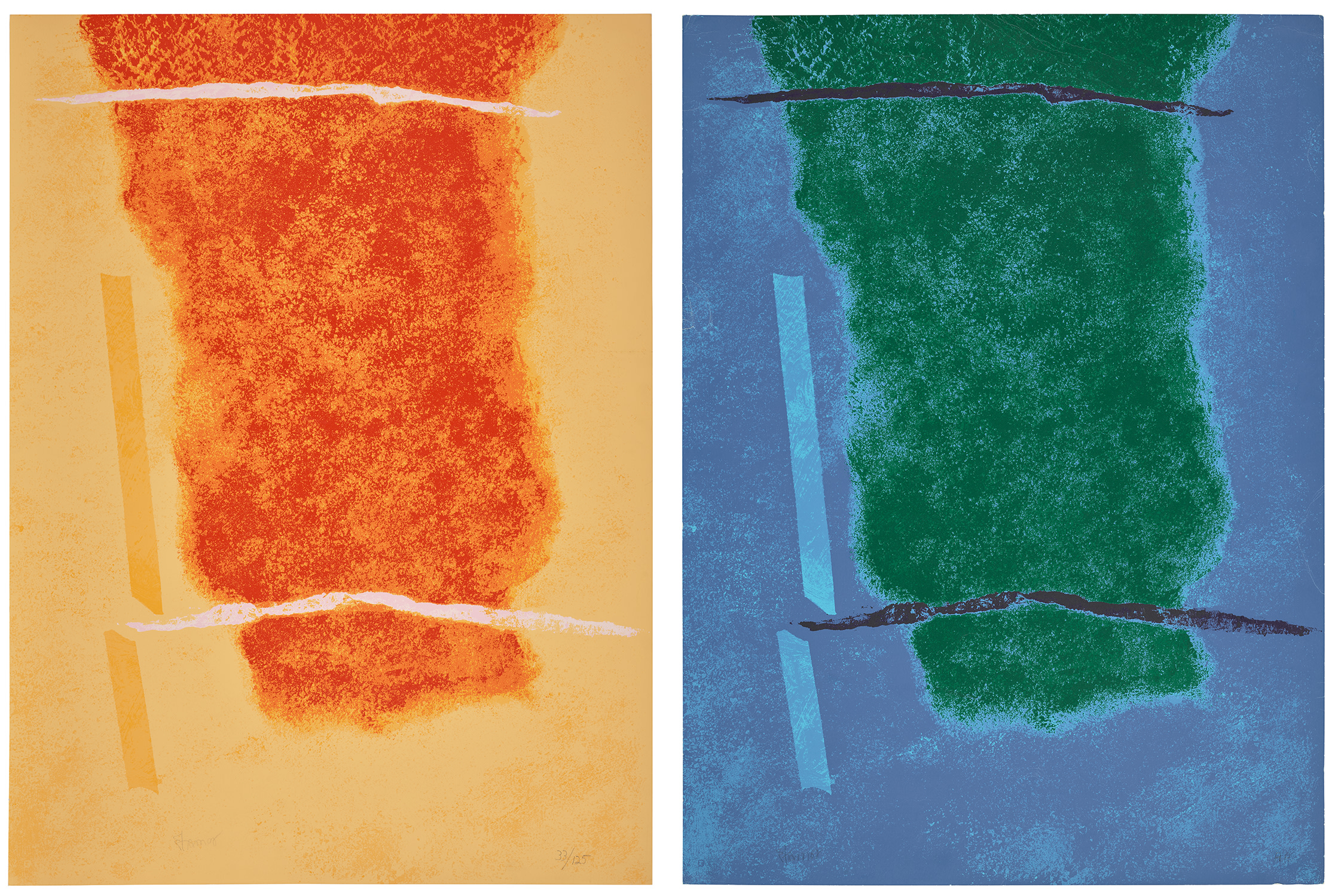 Theodoros Stamos — Infinity Field, Lefkada Series: two plates