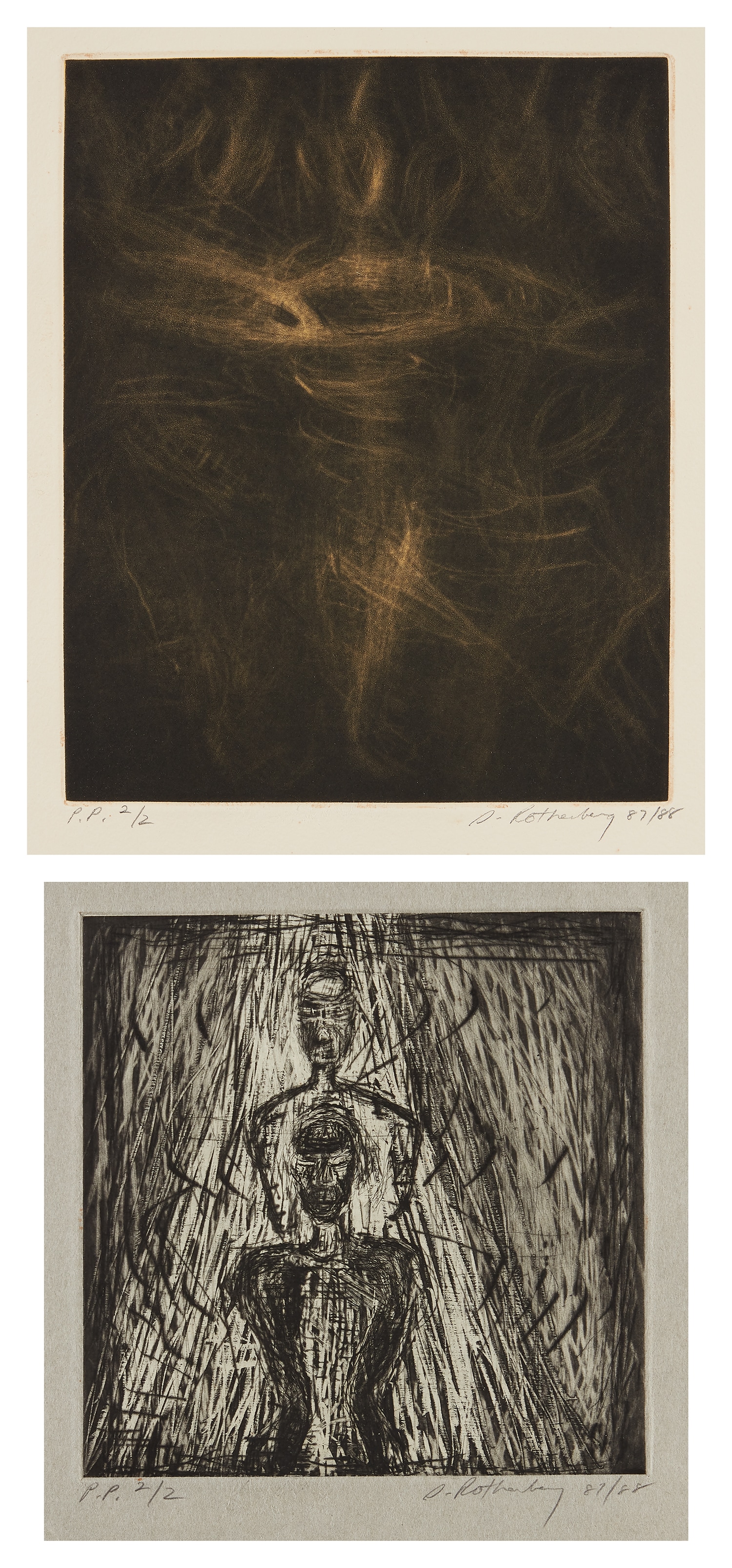 Susan Rothenberg — Yellow Spinner; and Alius (M. 34)