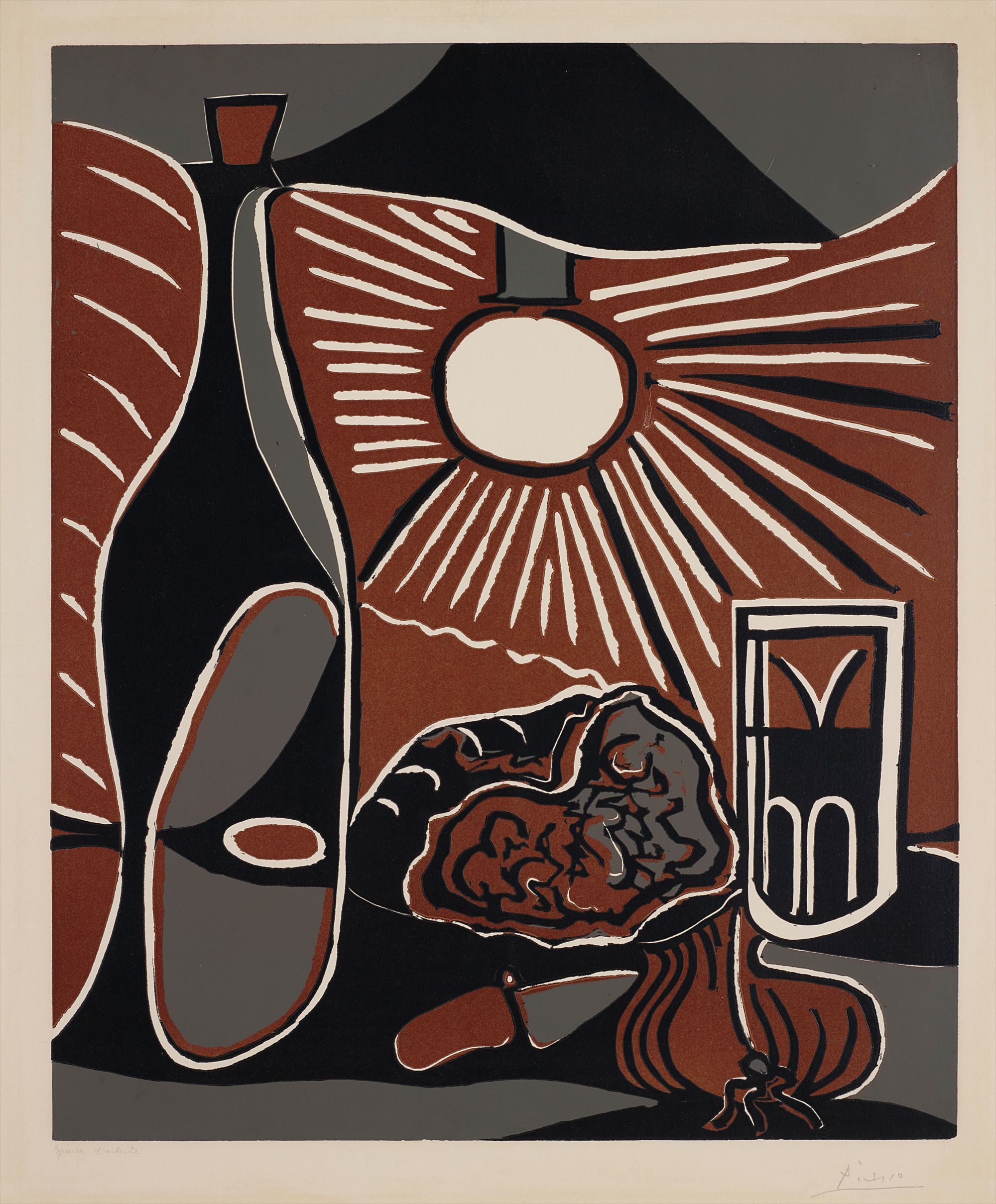 Pablo Picasso — Nature morte à la bouteille (Still-life with bottle)