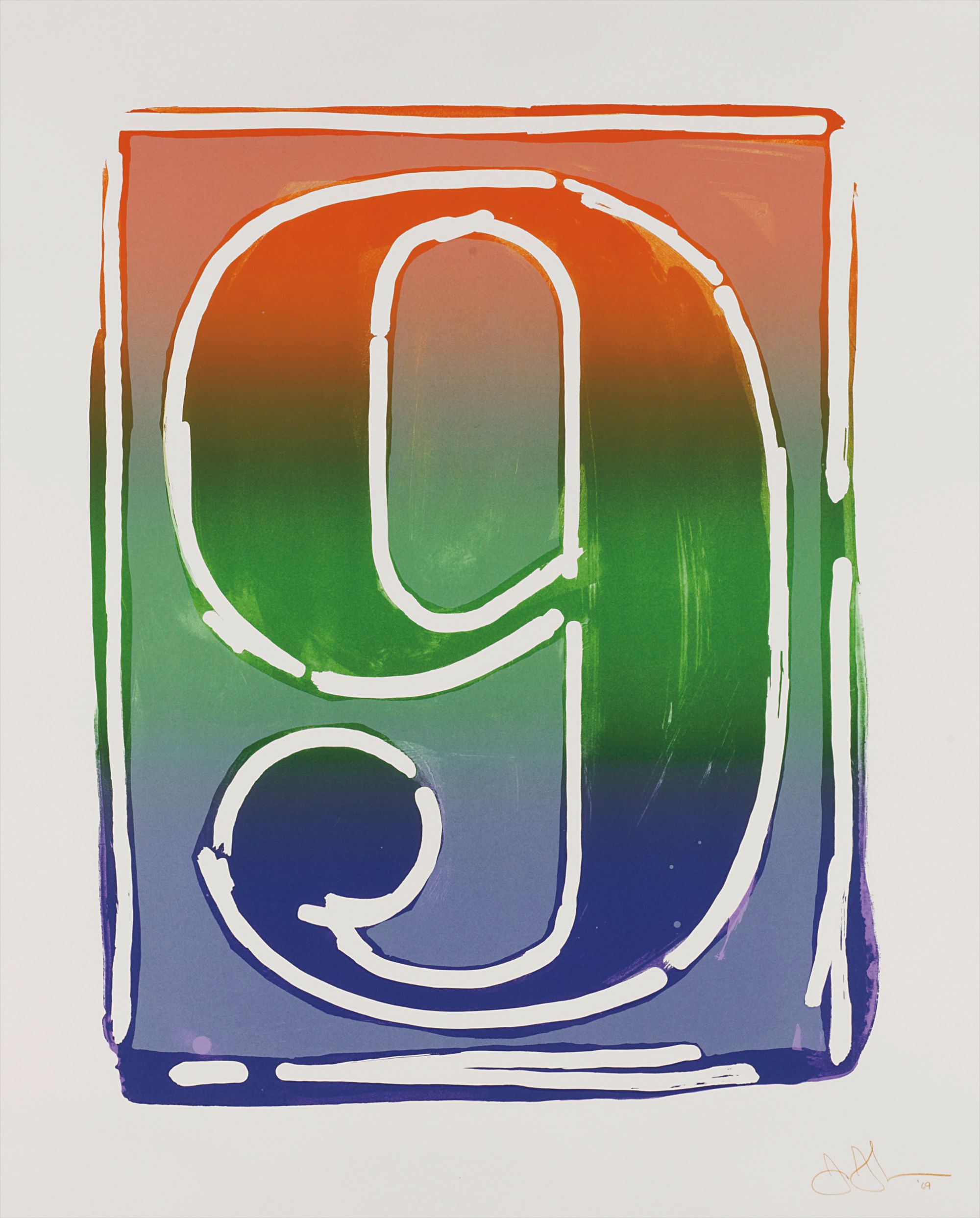 Jasper Johns — Figure 9, from Color Numerals Series