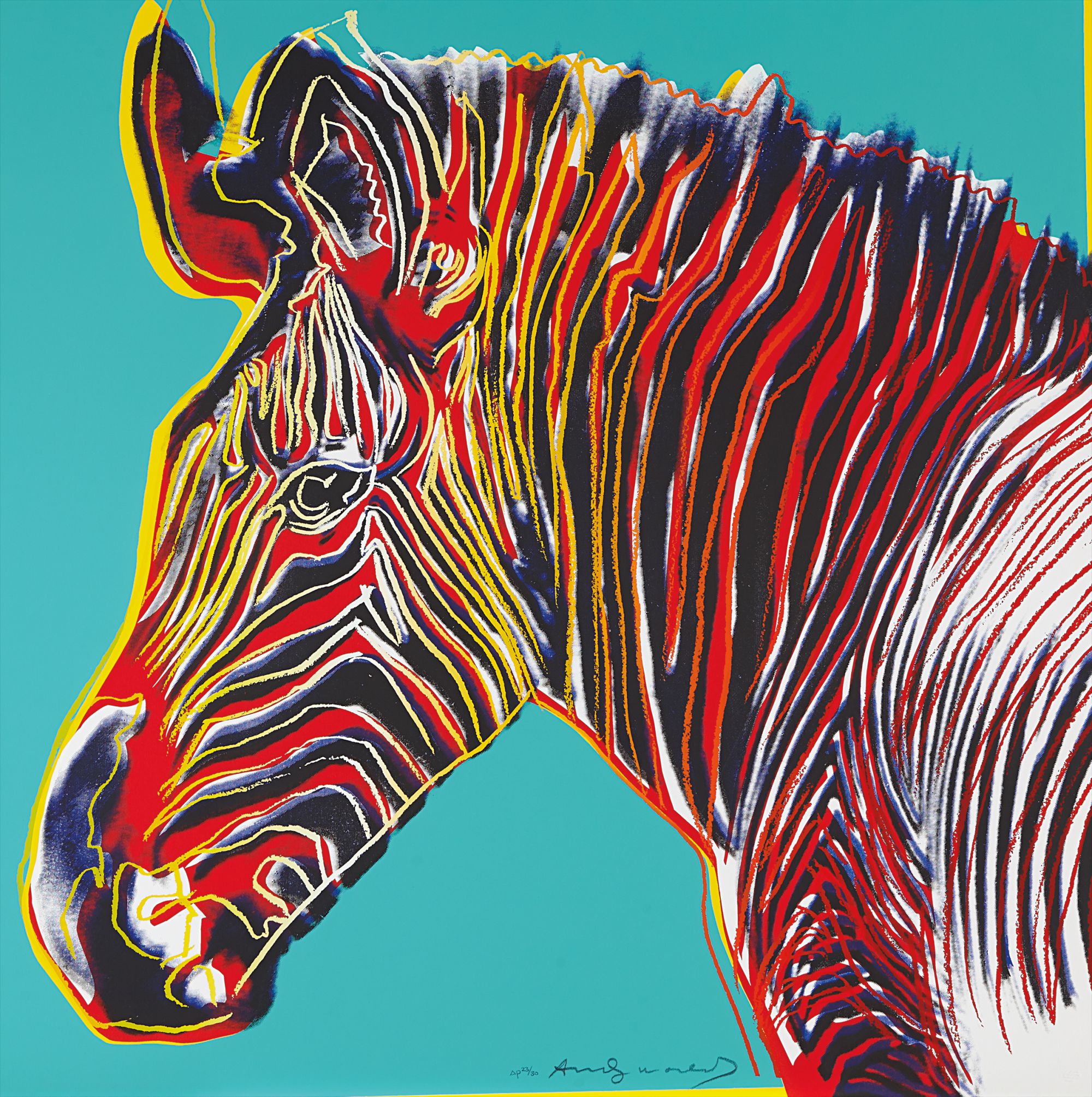 Andy Warhol — Grevy's Zebra, from Endangered Species