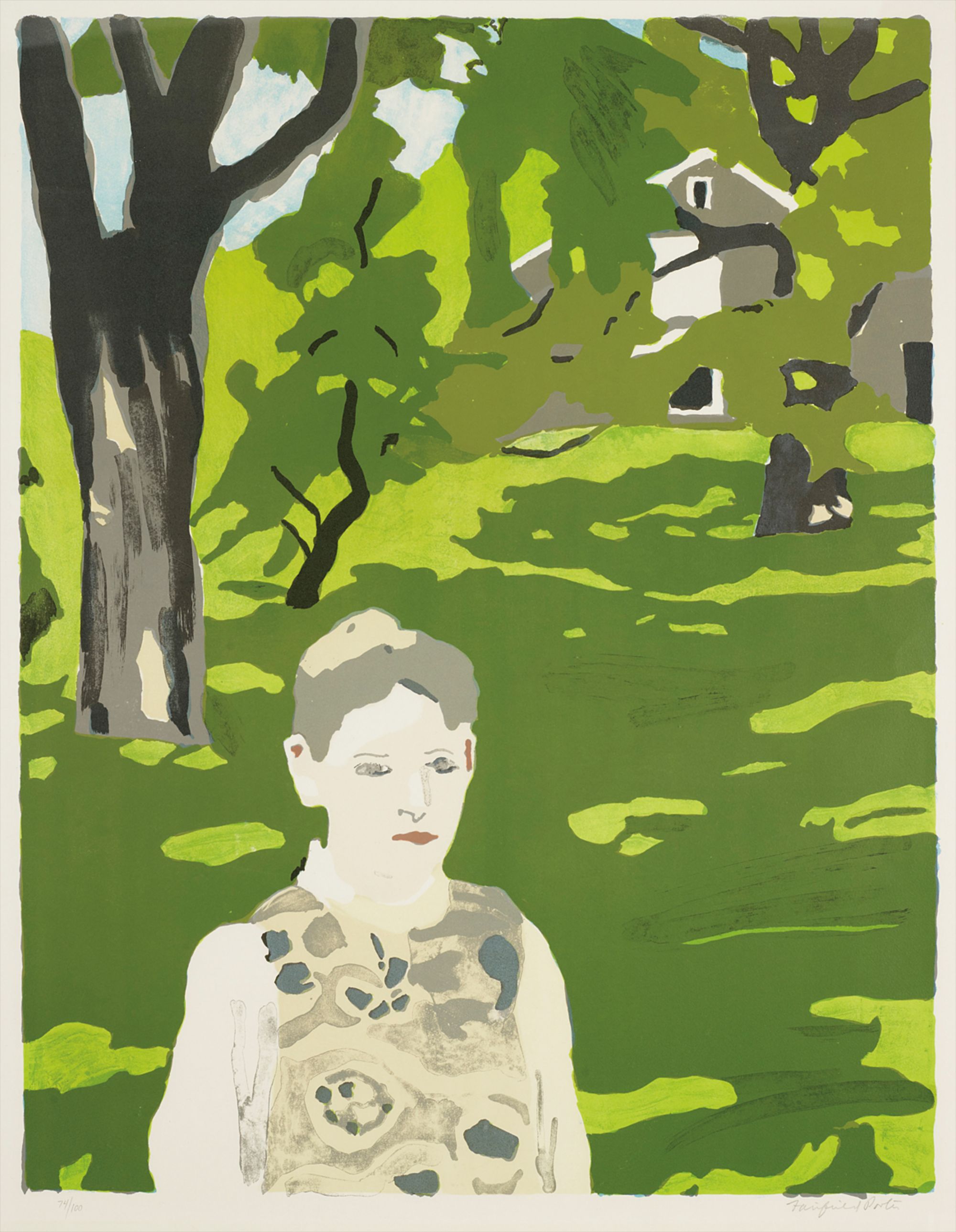 Girl in the Woods (Green Girl; Under the Elms)