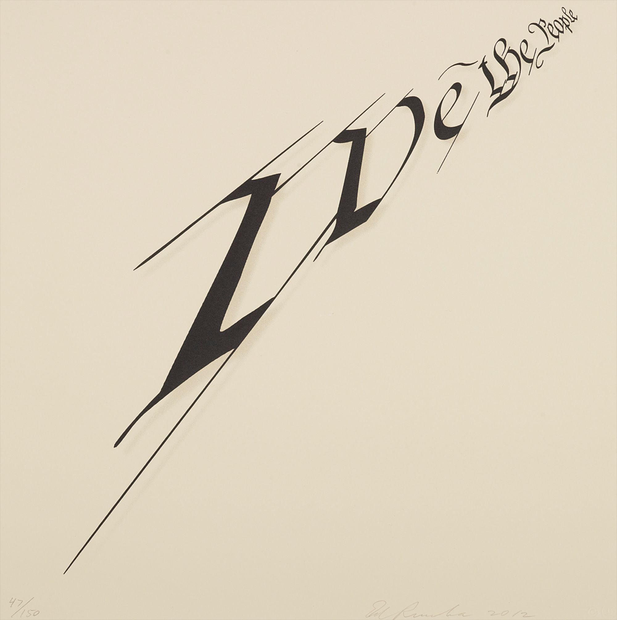 Ed Ruscha — We the People, from Artists for Obama