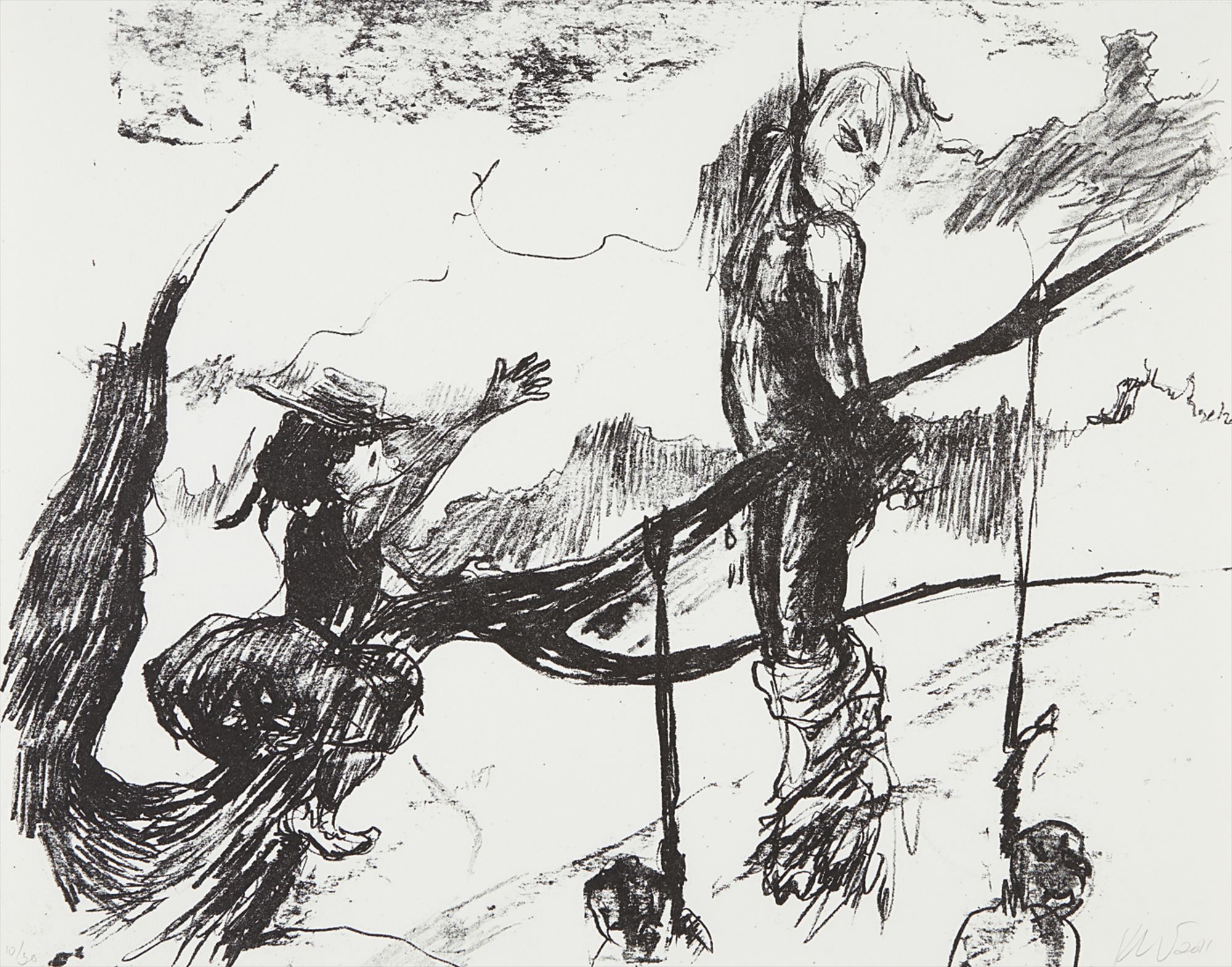 Kara Walker — Sketch for a Fabulous Tale, from Skowhegan portfolio no. 1