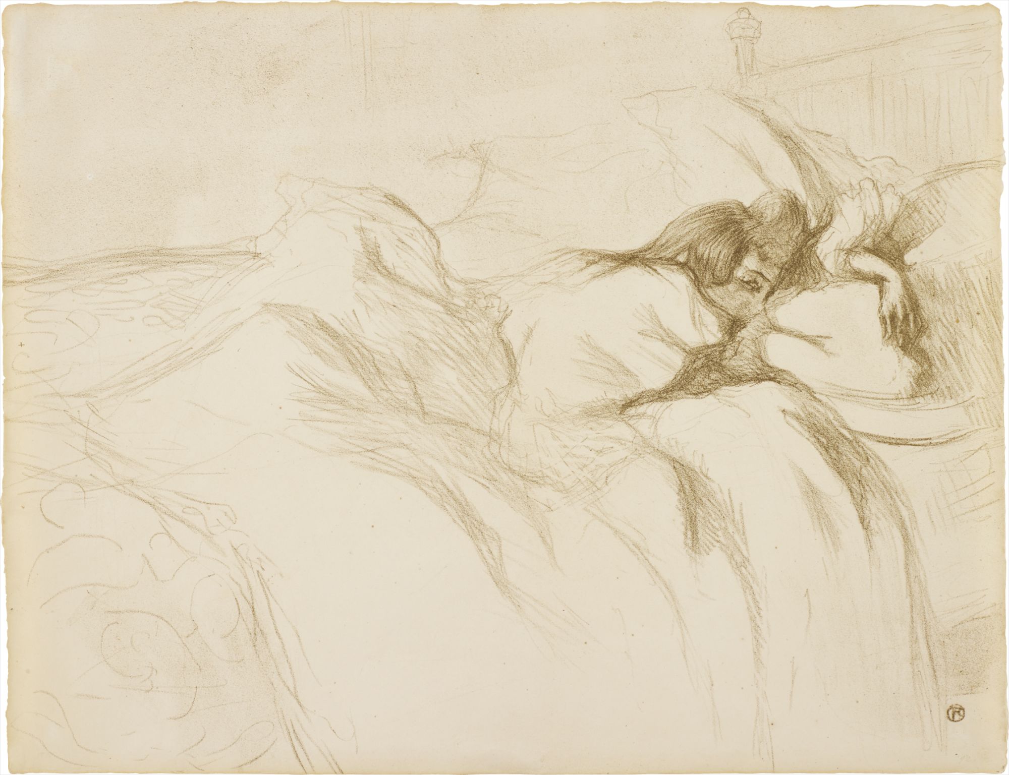 Henri de Toulouse-Lautrec — Femme couchée, réveil (Sleeping Woman, Awakening), from Elles