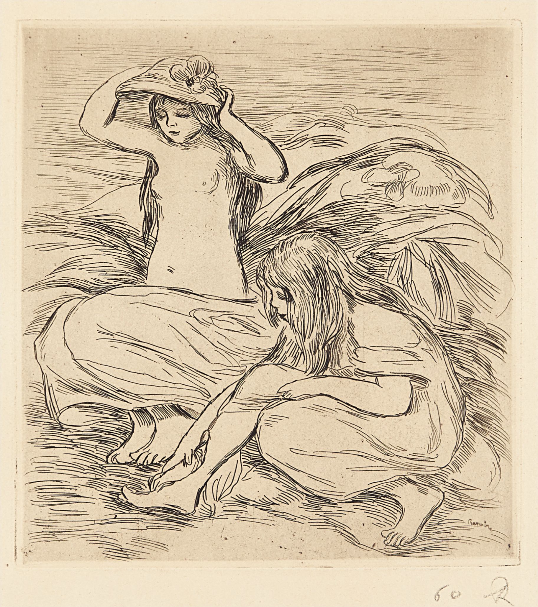 Pierre-Auguste Renoir — Les deux baigneuses (Two Bathers)
