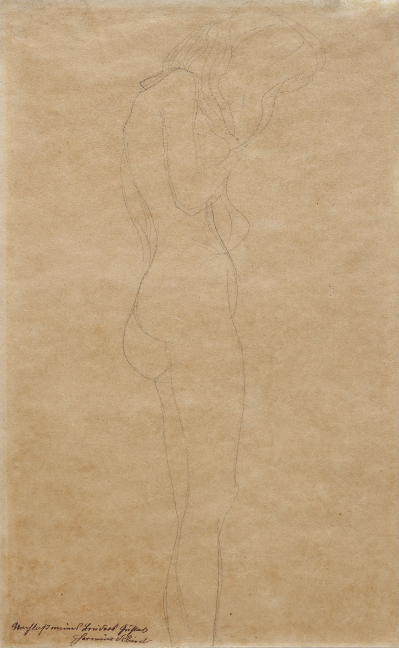 Weiblicher Akt mit langen Haaren (Female Nude with Long Hair)